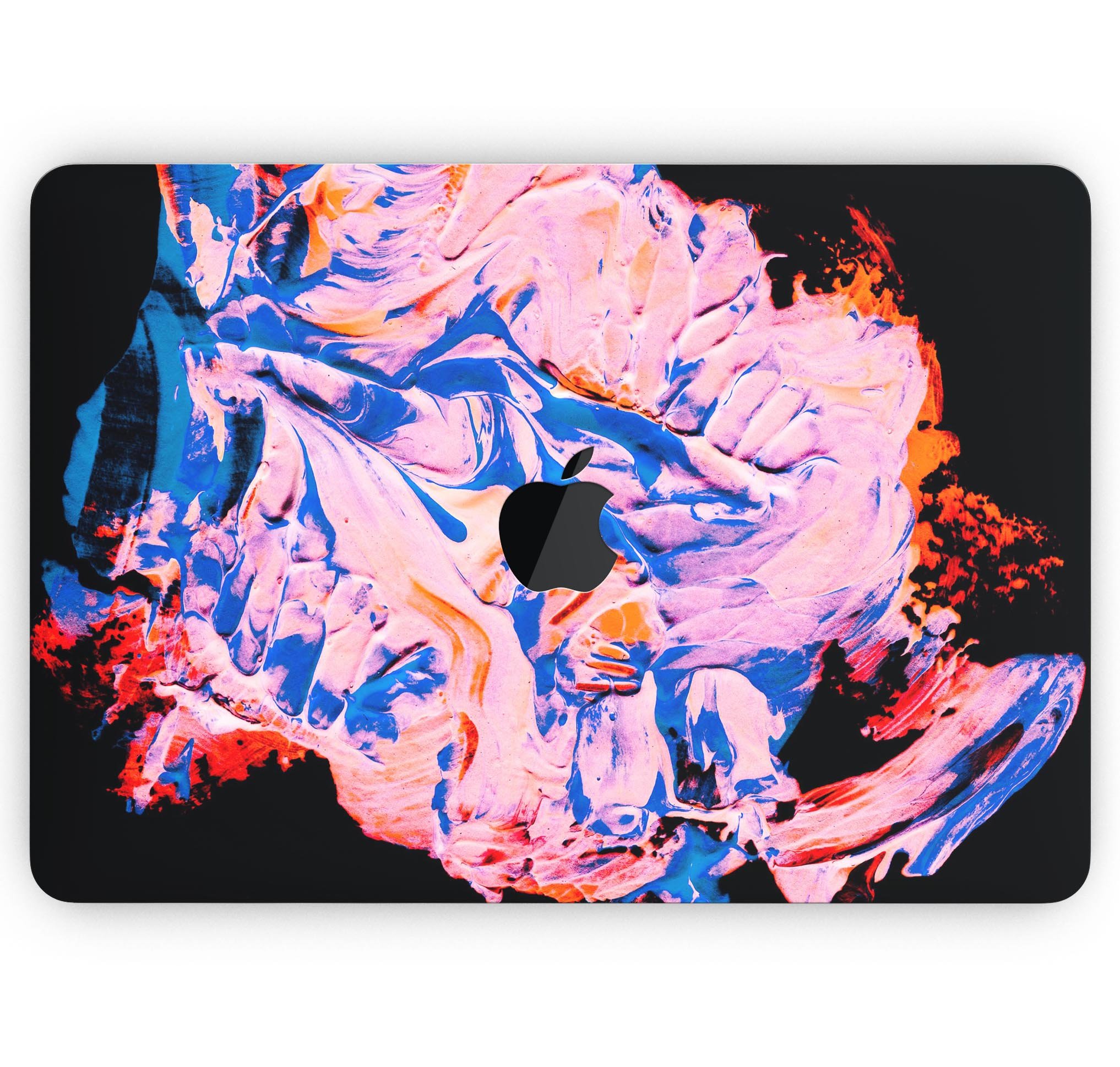 Liquid Abstract Paint V3 skin decal wrap kit for Apple MacBook, showcasing vibrant colors and a sleek design.