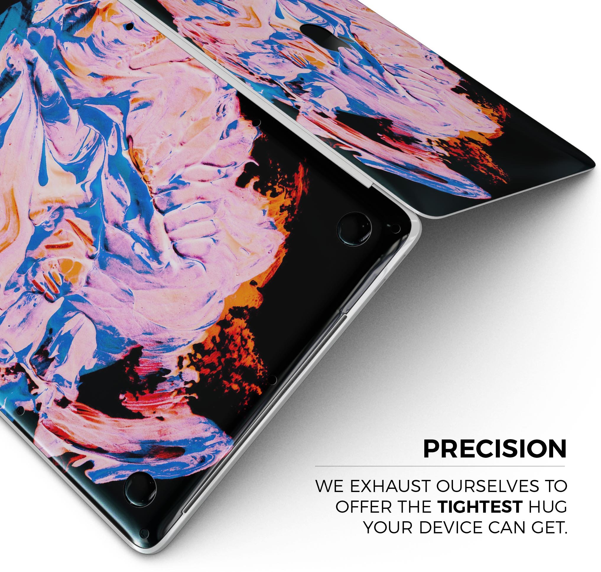 Liquid Abstract Paint V3 skin decal wrap kit for Apple MacBook, showcasing vibrant colors and a sleek design.