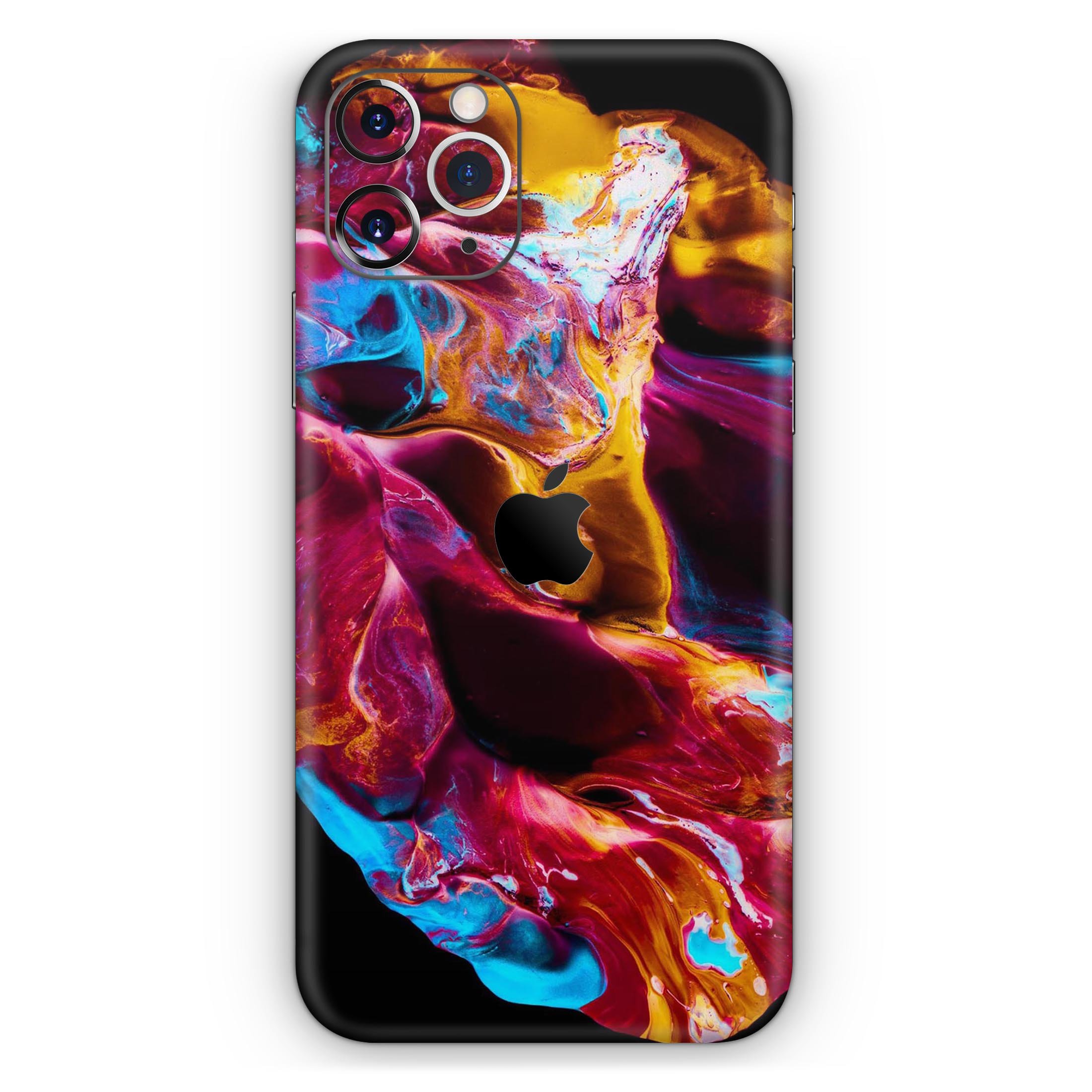 Liquid Abstract Paint V33 skin for Apple iPhone, showcasing vibrant colors and a sleek design, perfect for personalizing your device.