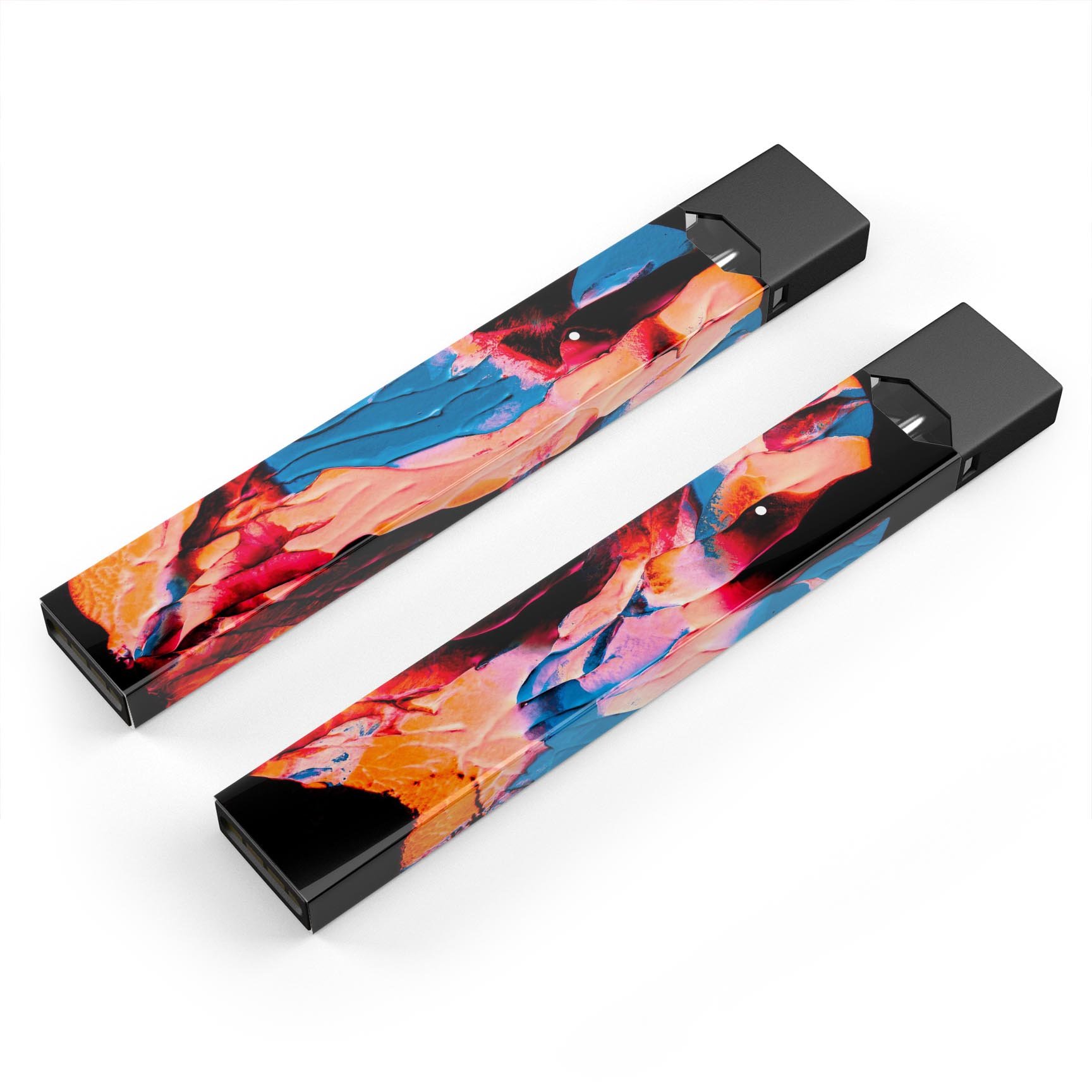 Liquid Abstract Paint V30 skin-wrap sticker designed for JUUL vaping device, showcasing vibrant abstract design and protective features.