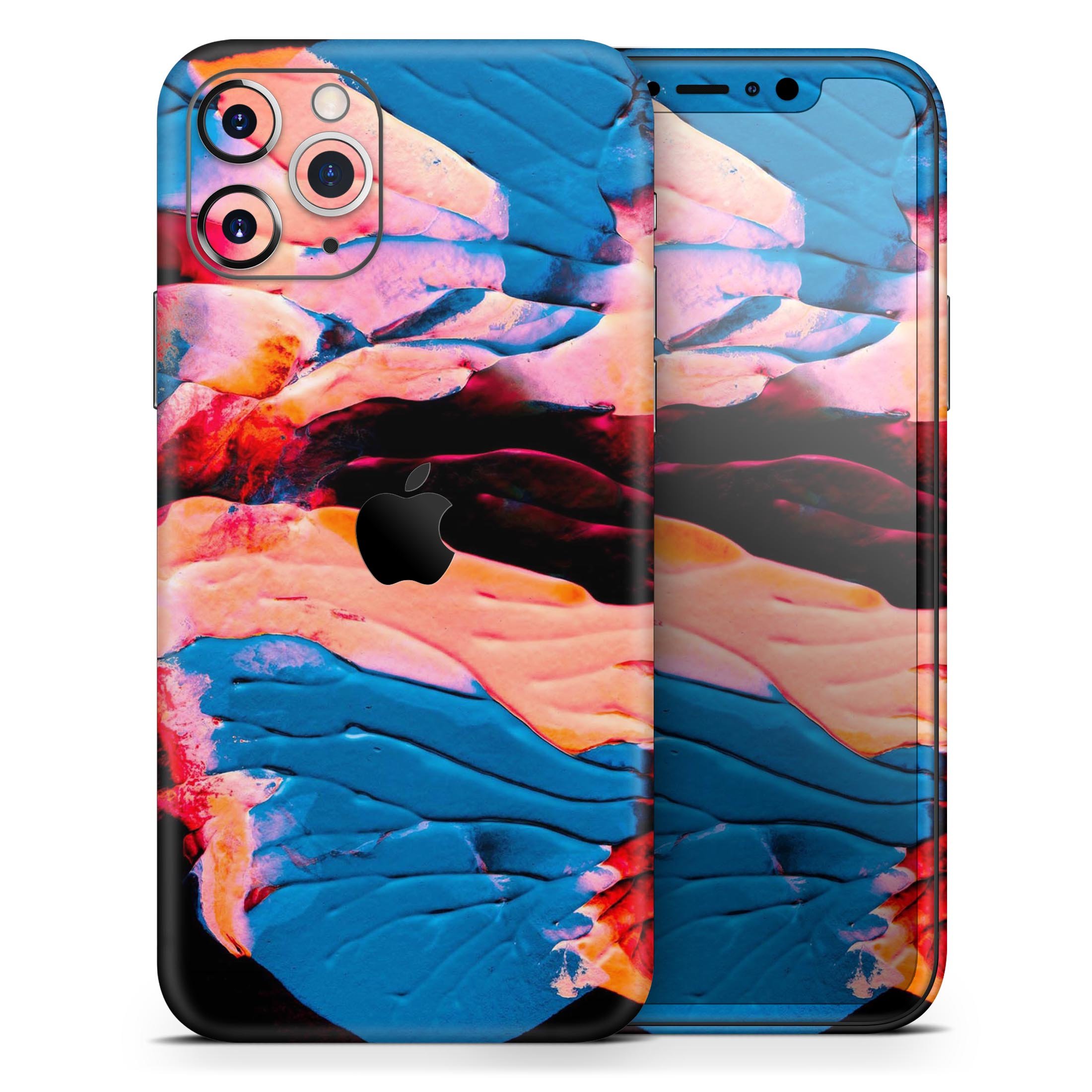 Liquid Abstract Paint V30 skin for Apple iPhone, showcasing vibrant colors and a sleek design.