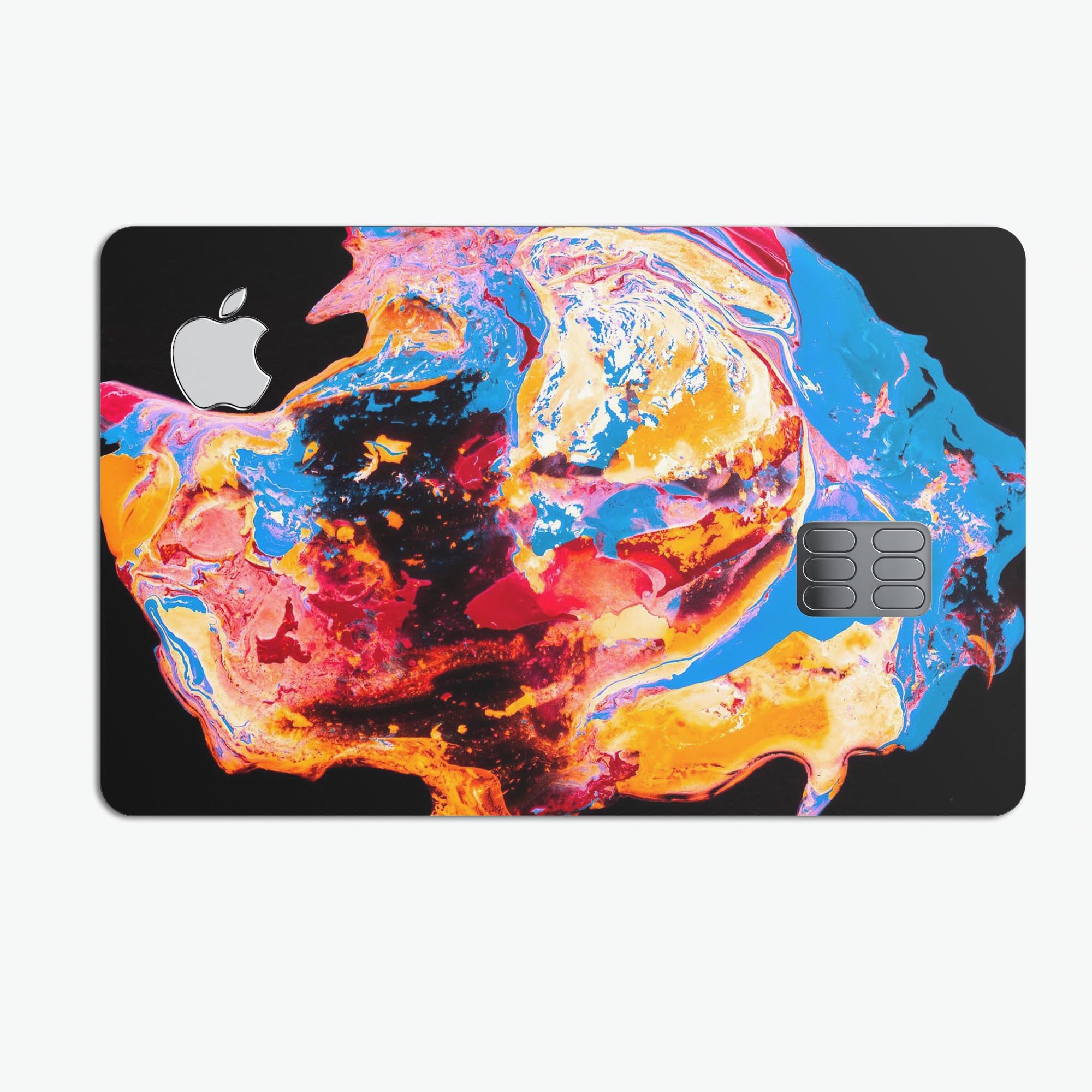 Liquid Abstract Paint V31 skin kit for Apple Card, showcasing premium vinyl material and stylish finishes.