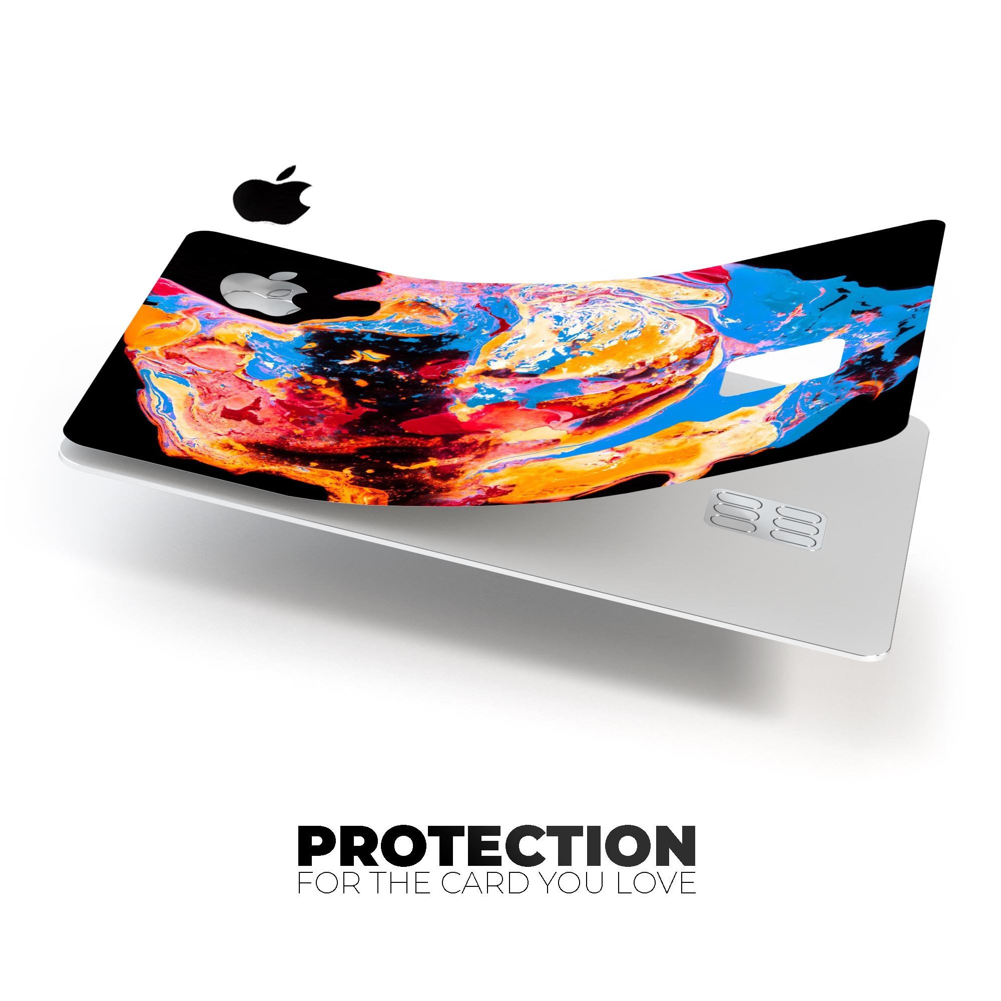 Liquid Abstract Paint V31 skin kit for Apple Card, showcasing premium vinyl material and stylish finishes.