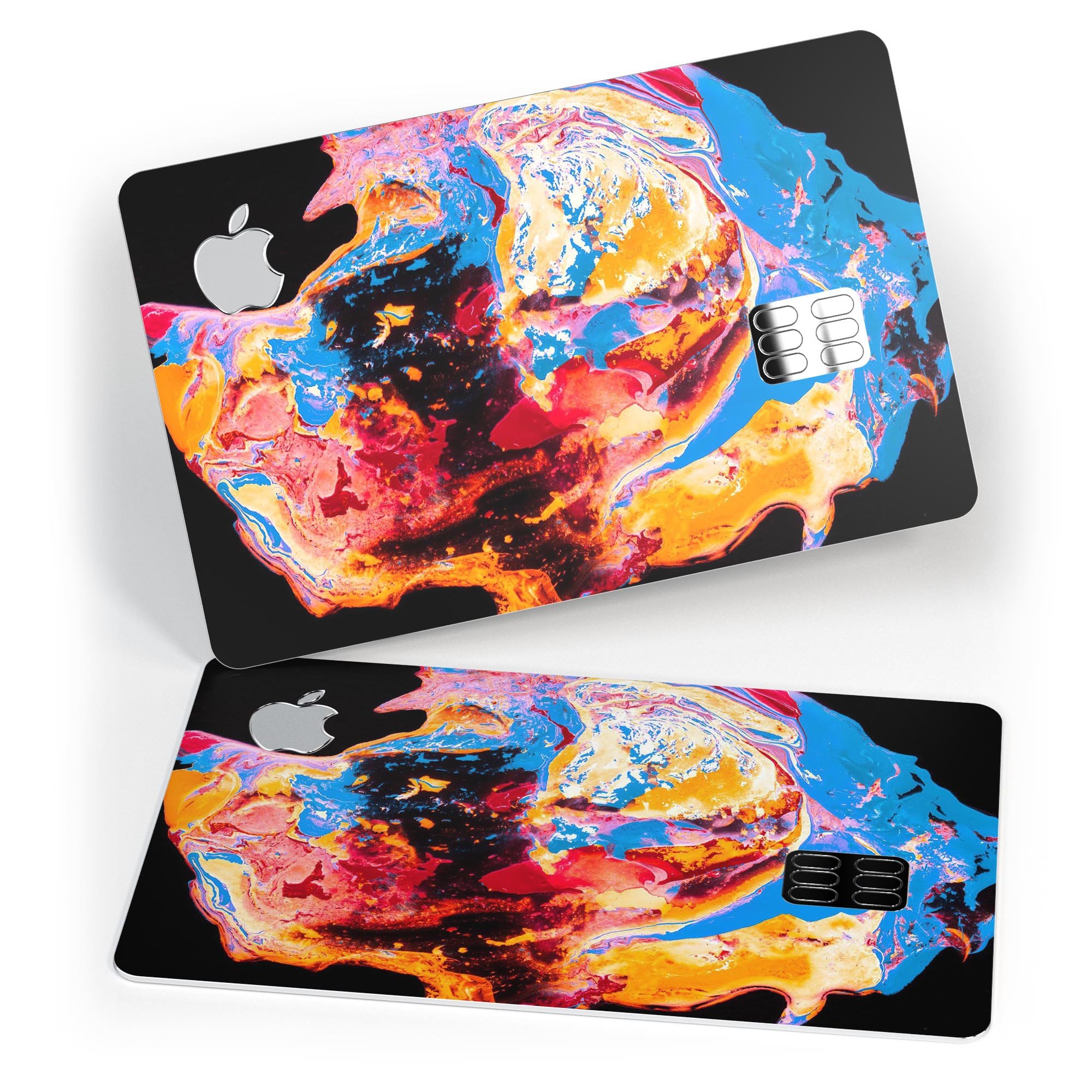 Liquid Abstract Paint V31 skin kit for Apple Card, showcasing premium vinyl material and stylish finishes.