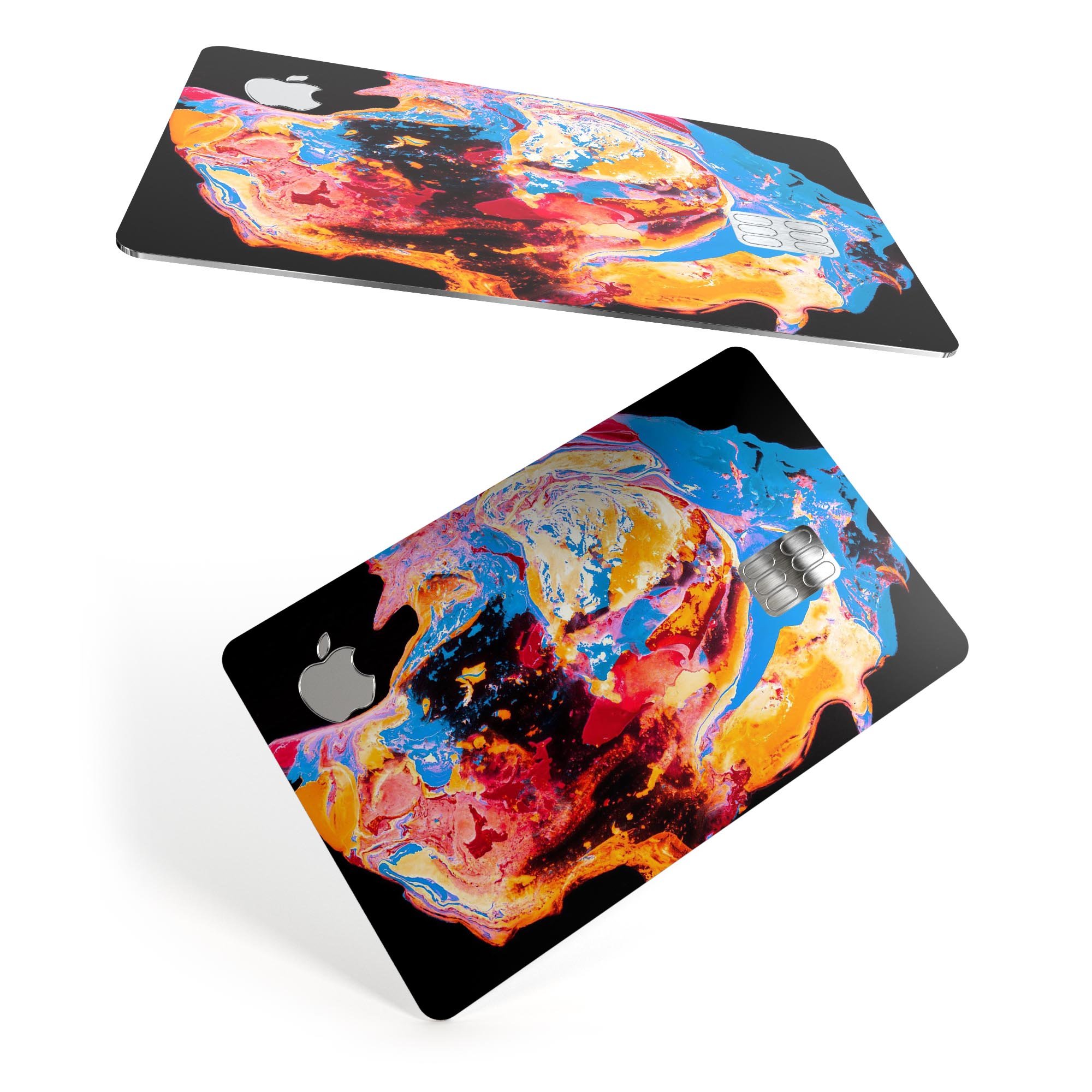 Liquid Abstract Paint V31 skin kit for Apple Card, showcasing premium vinyl material and stylish finishes.