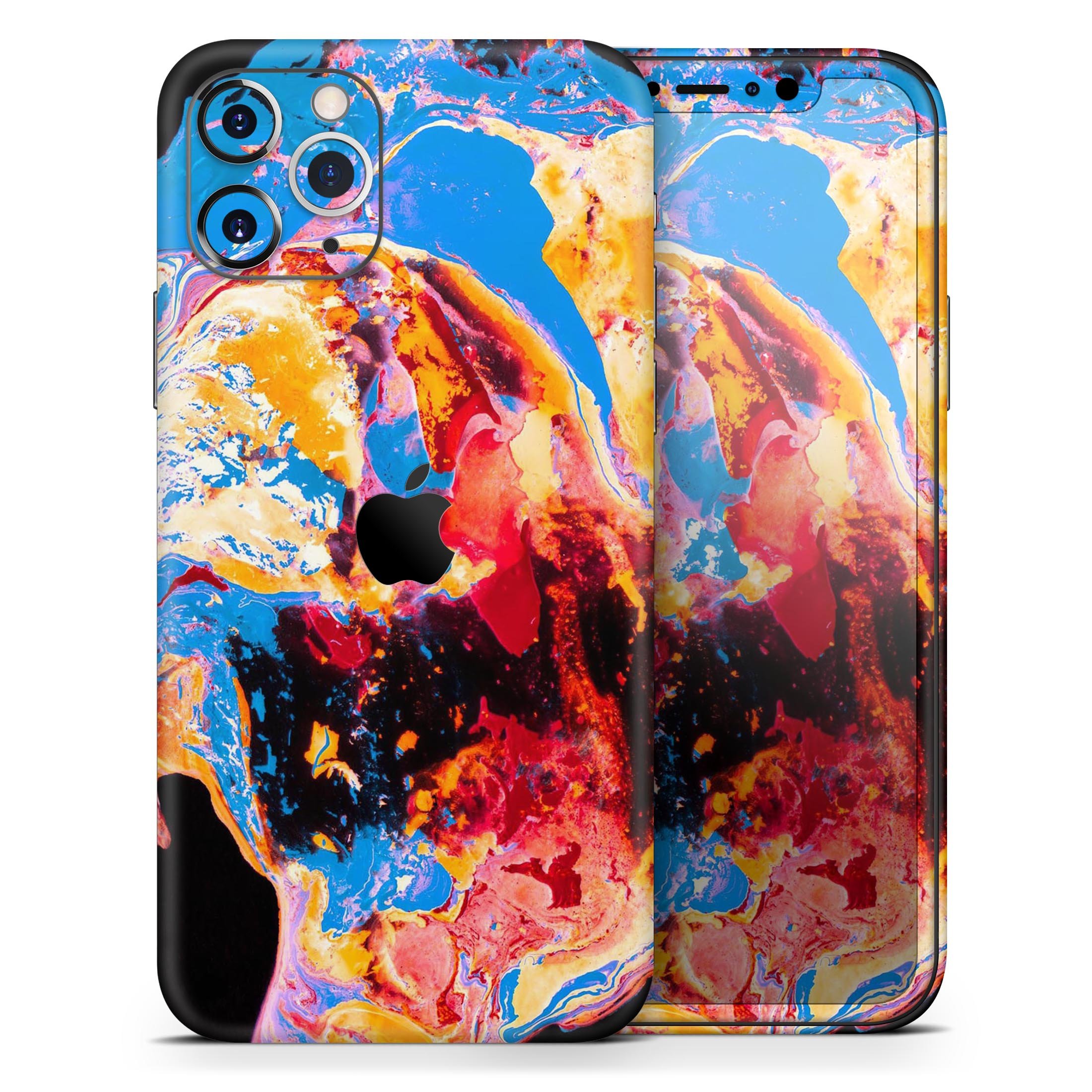 Liquid Abstract Paint V31 skin for Apple iPhone, showcasing vibrant colors and a sleek design.