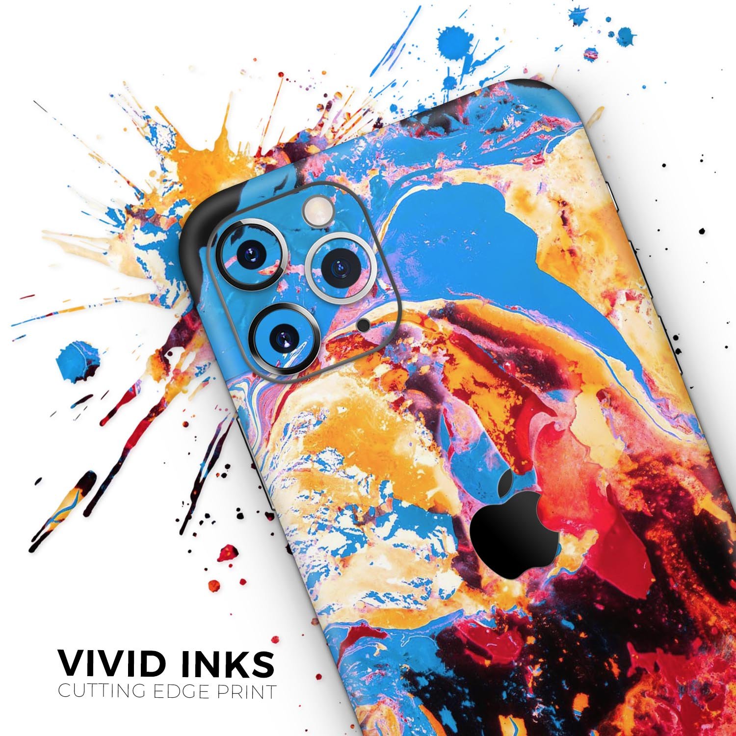 Liquid Abstract Paint V31 skin for Apple iPhone, showcasing vibrant colors and a sleek design.