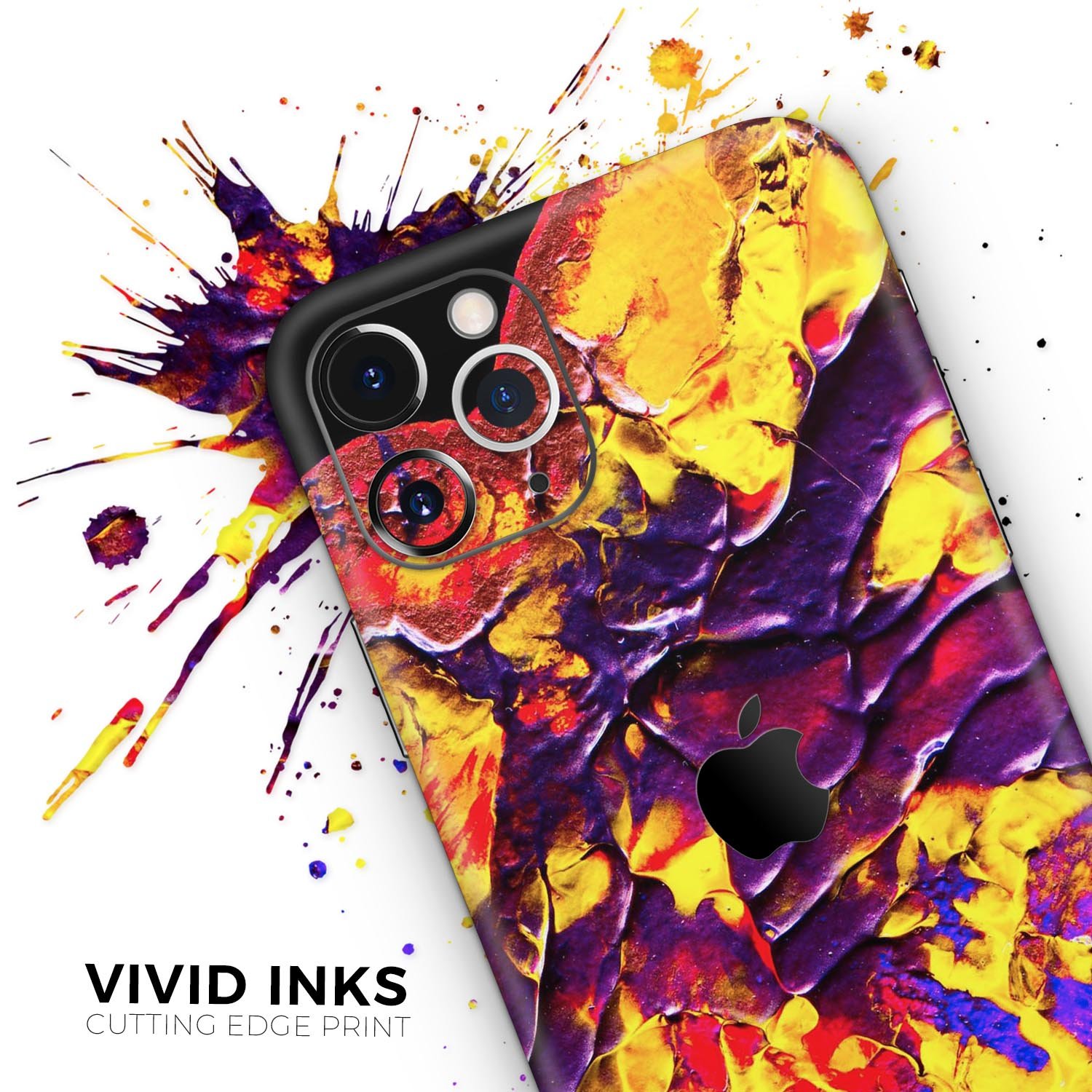 Liquid Abstract Paint V32 skin for Apple iPhone, showcasing vibrant colors and a sleek design.