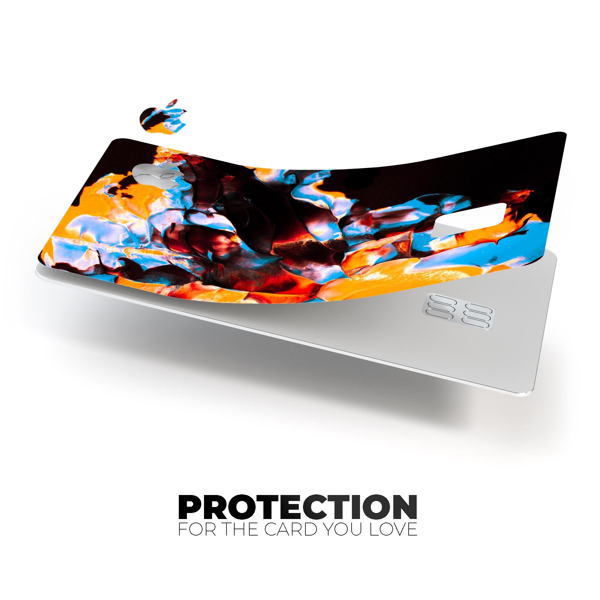 Liquid Abstract Paint V34 skin kit for Apple Card, showcasing premium vinyl design and finishes.