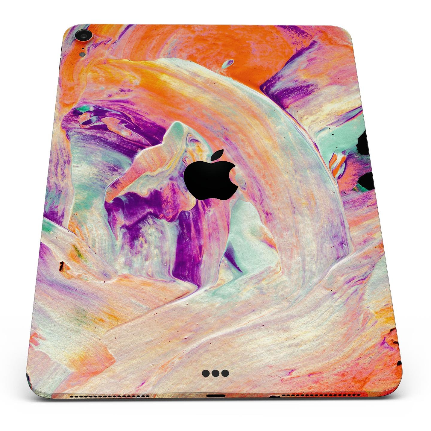 Liquid Abstract Paint V35 skin decal for Apple iPad, showcasing vibrant abstract design and premium 3M material.