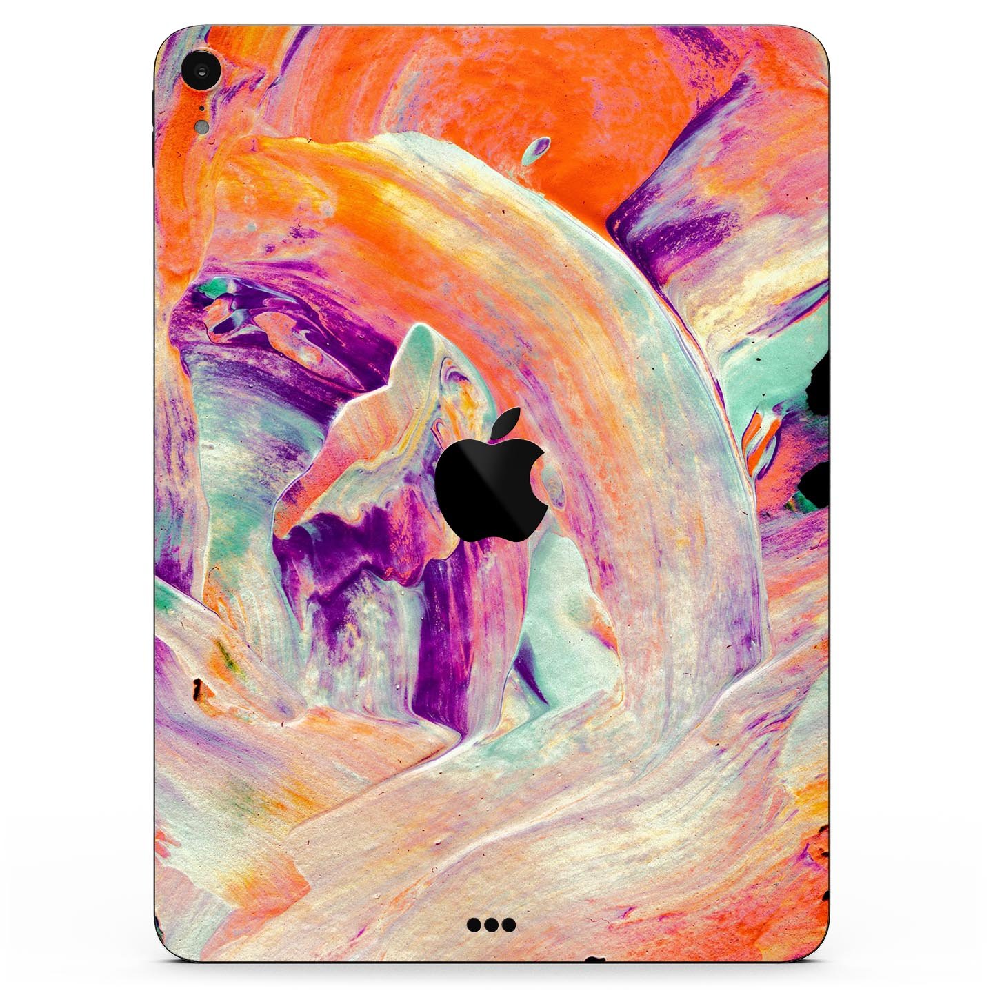 Liquid Abstract Paint V35 skin decal for Apple iPad, showcasing vibrant abstract design and premium 3M material.