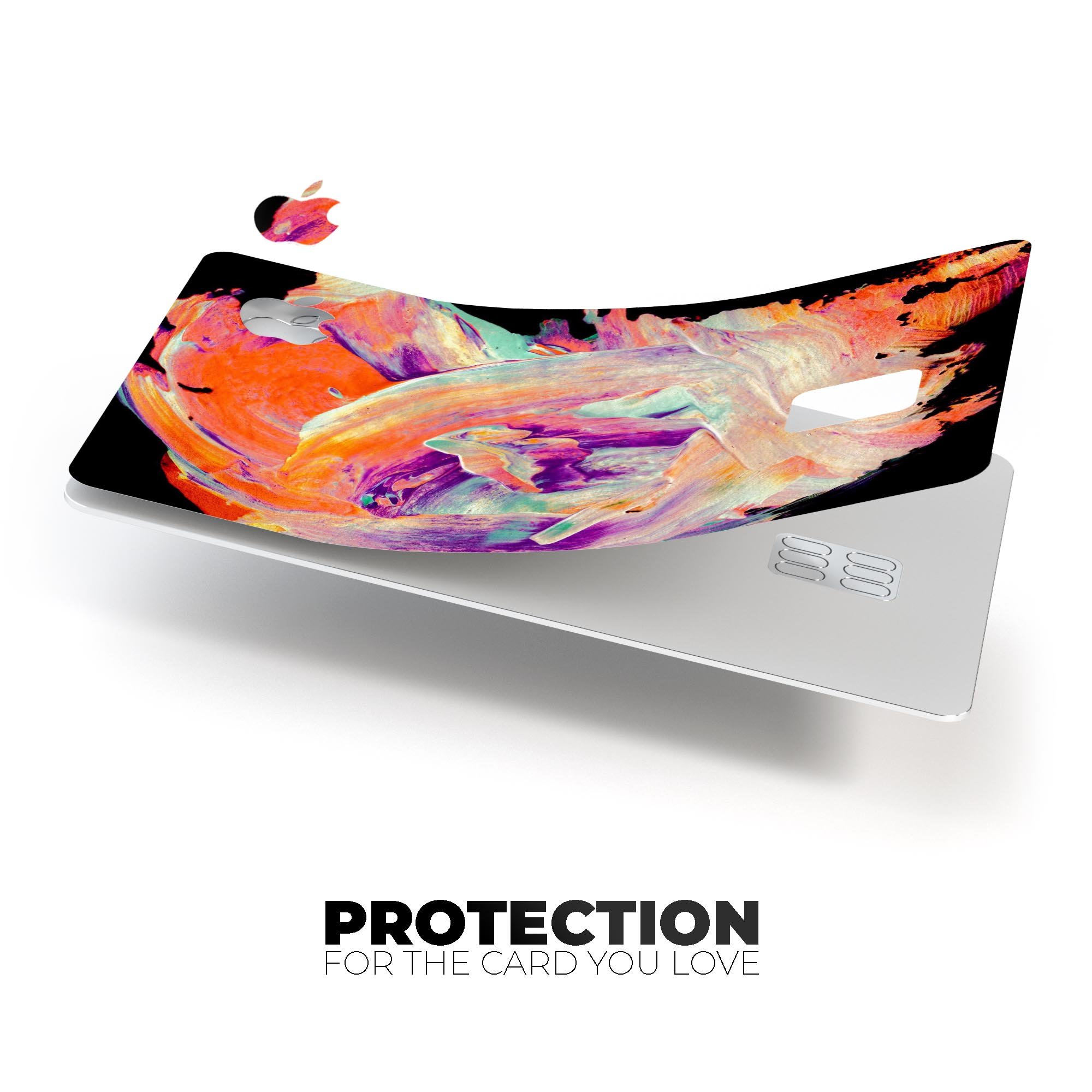 Liquid Abstract Paint V35 skin kit for Apple Card, showcasing premium vinyl design and finishes.