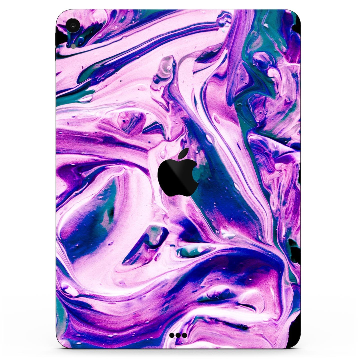 Liquid Abstract Paint V37 skin decal for Apple iPad, showcasing vibrant colors and a sleek design for full body protection.