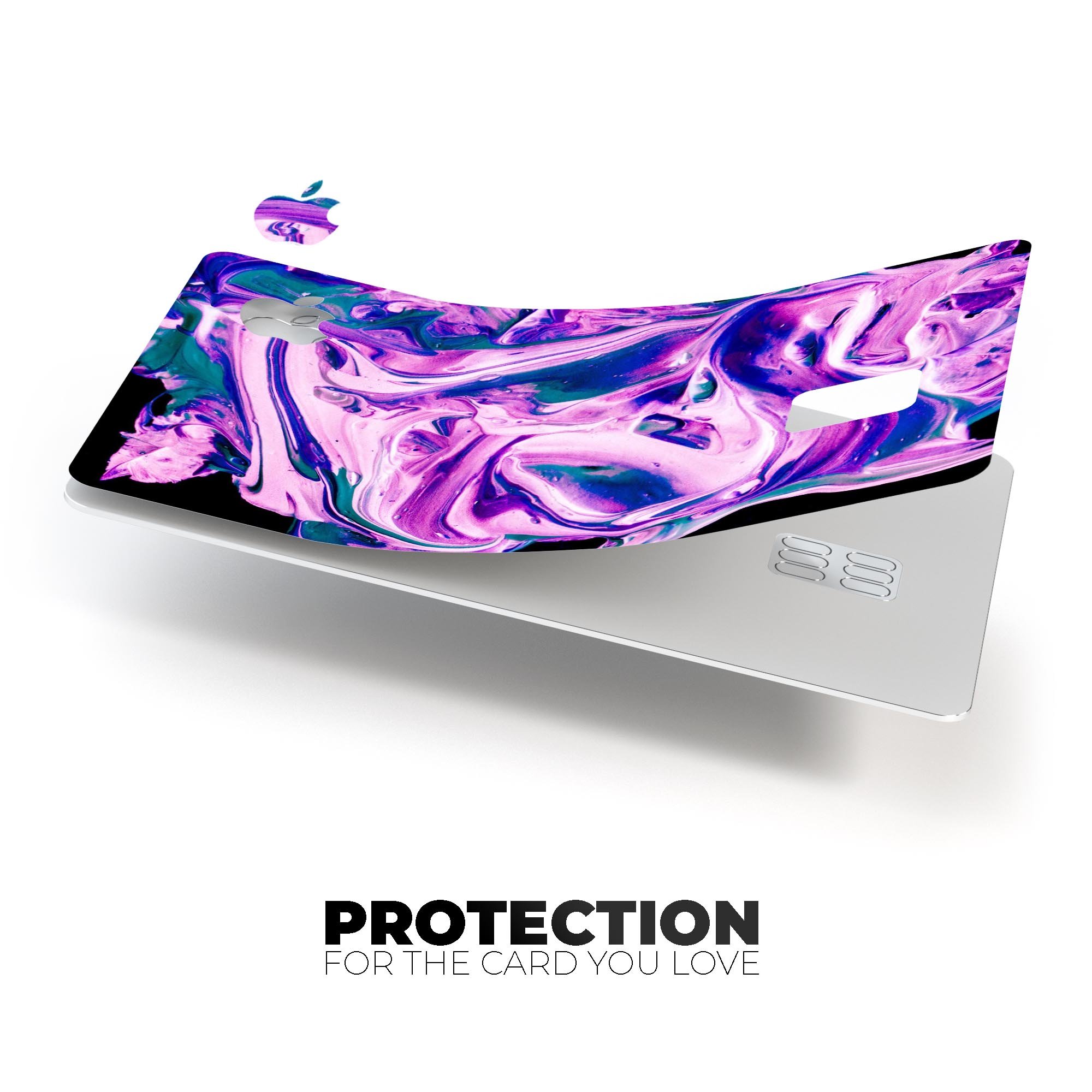 Liquid Abstract Paint V37 skin kit for Apple Card, showcasing premium vinyl design with ultra-gloss finish.