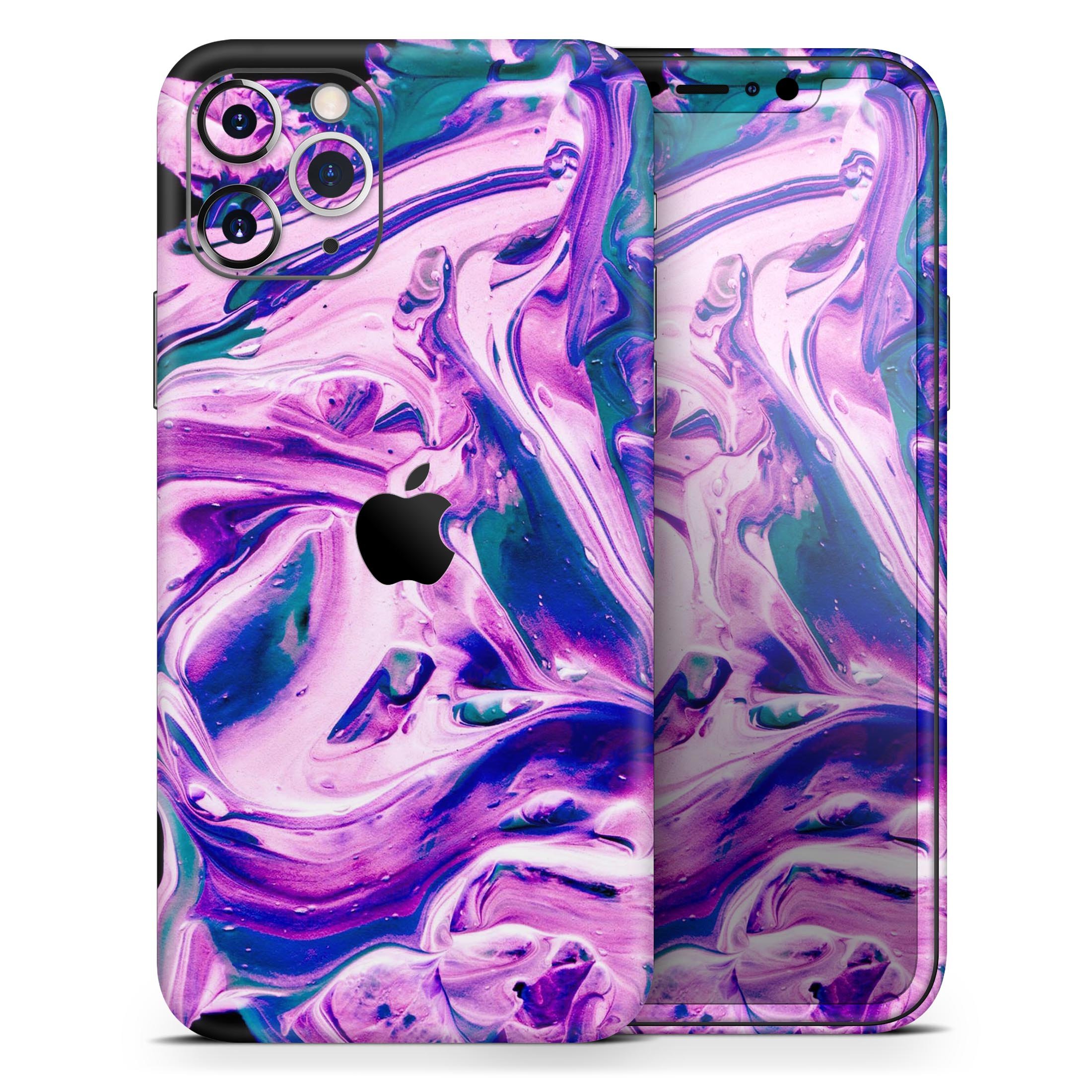 Liquid Abstract Paint V37 skin for Apple iPhone, showcasing vibrant colors and sleek design.