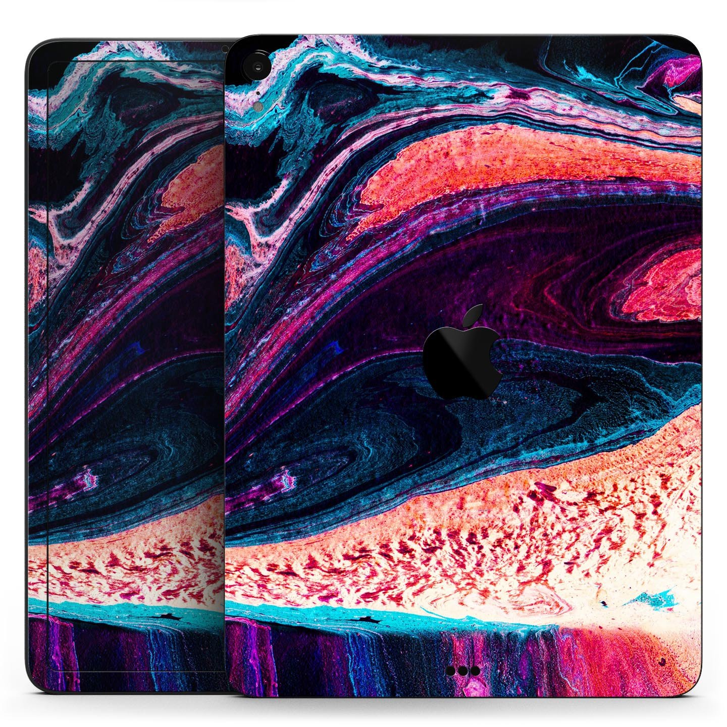 Liquid Abstract Paint V38 skin decal for Apple iPad, showcasing vibrant abstract design and premium 3M material.