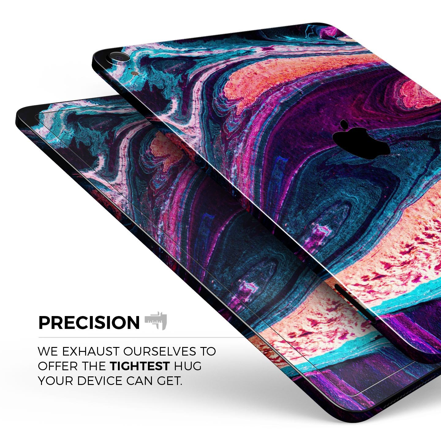 Liquid Abstract Paint V38 skin decal for Apple iPad, showcasing vibrant abstract design and premium 3M material.