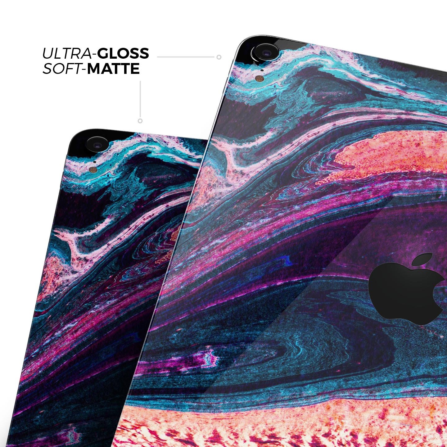 Liquid Abstract Paint V38 skin decal for Apple iPad, showcasing vibrant abstract design and premium 3M material.