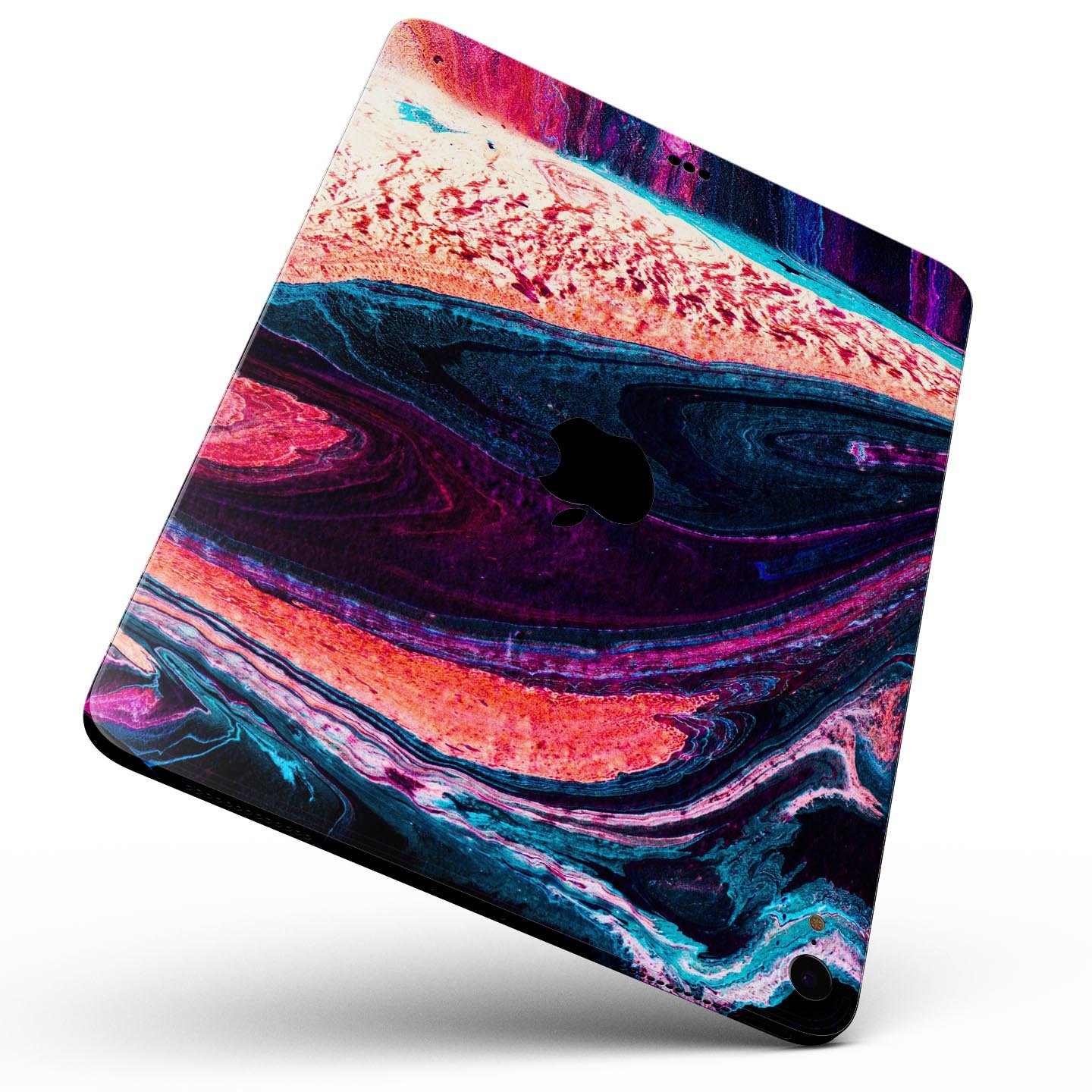 Liquid Abstract Paint V38 skin decal for Apple iPad, showcasing vibrant abstract design and premium 3M material.