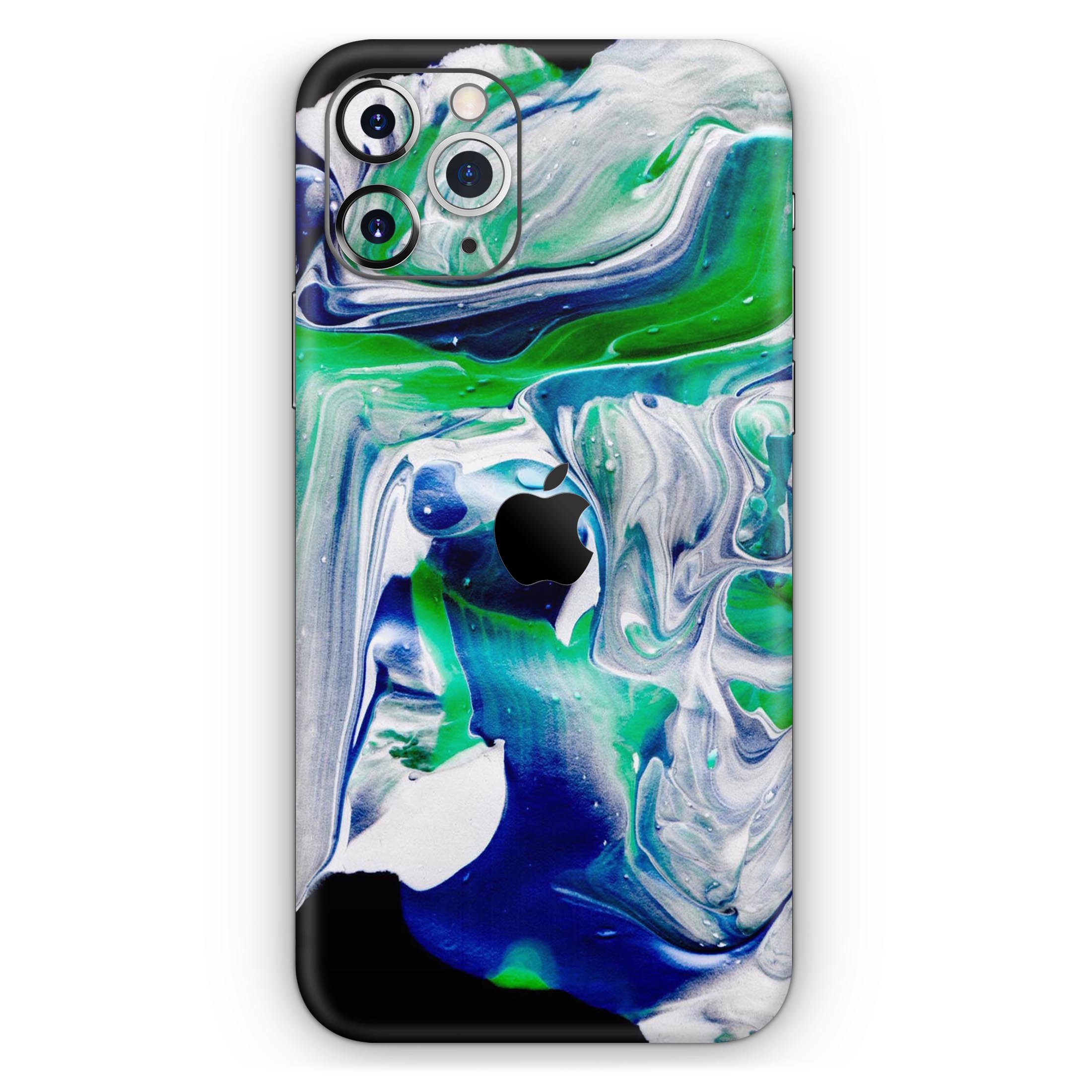 Liquid Abstract Paint V39 skin for Apple iPhone, showcasing vibrant colors and a sleek design.