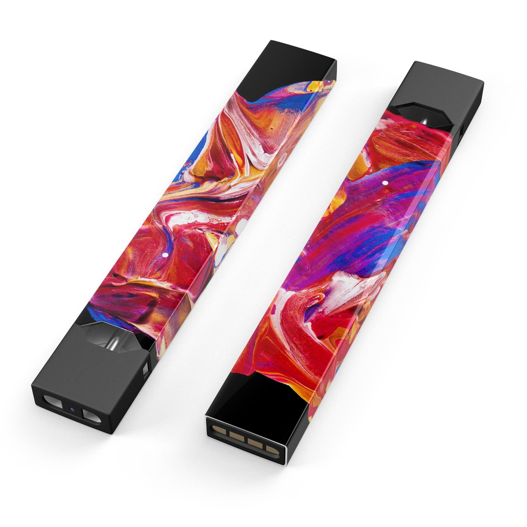 Liquid Abstract Paint V44 skin-wrap sticker designed for JUUL vaping device, showcasing vibrant colors and a sleek design.