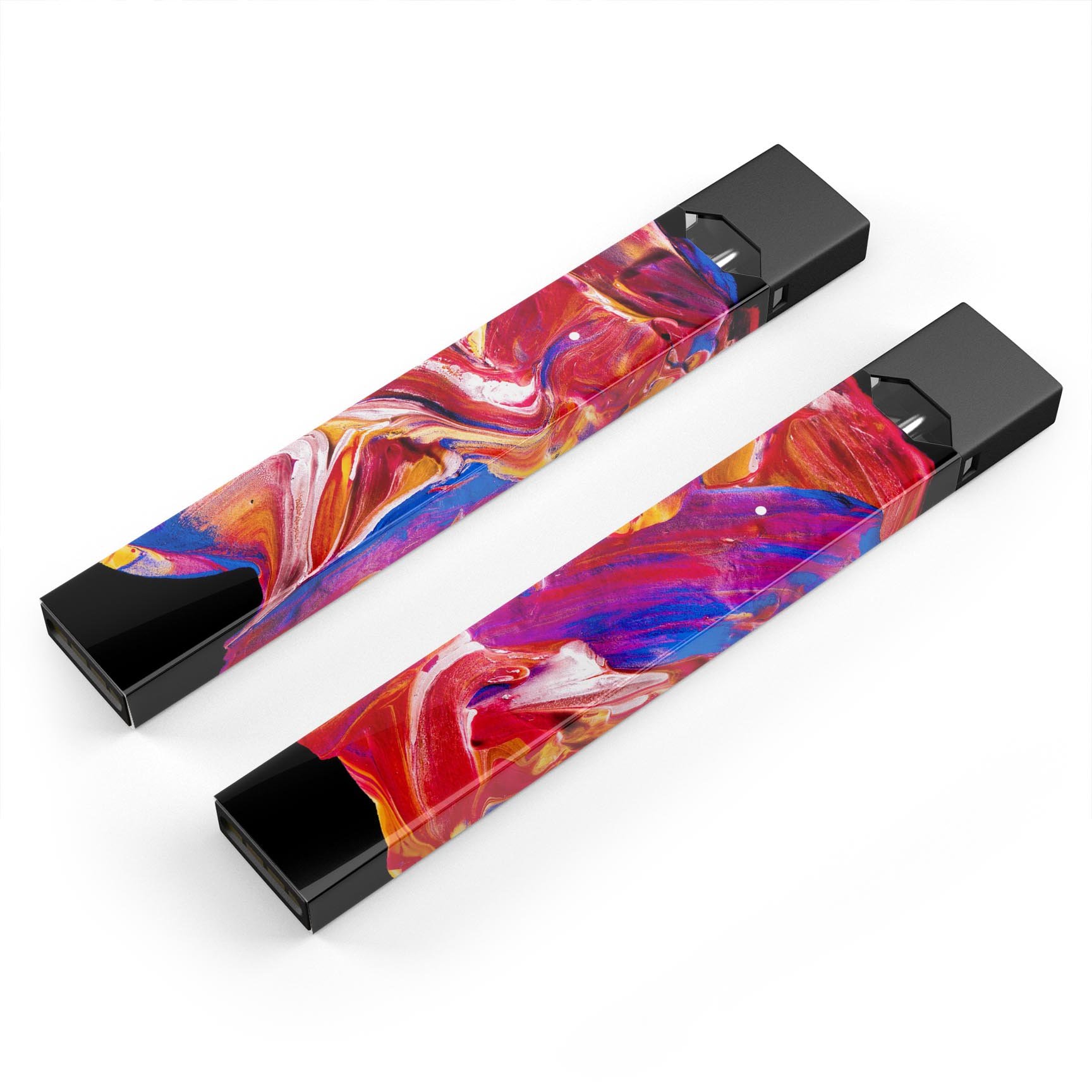 Liquid Abstract Paint V44 skin-wrap sticker designed for JUUL vaping device, showcasing vibrant colors and a sleek design.