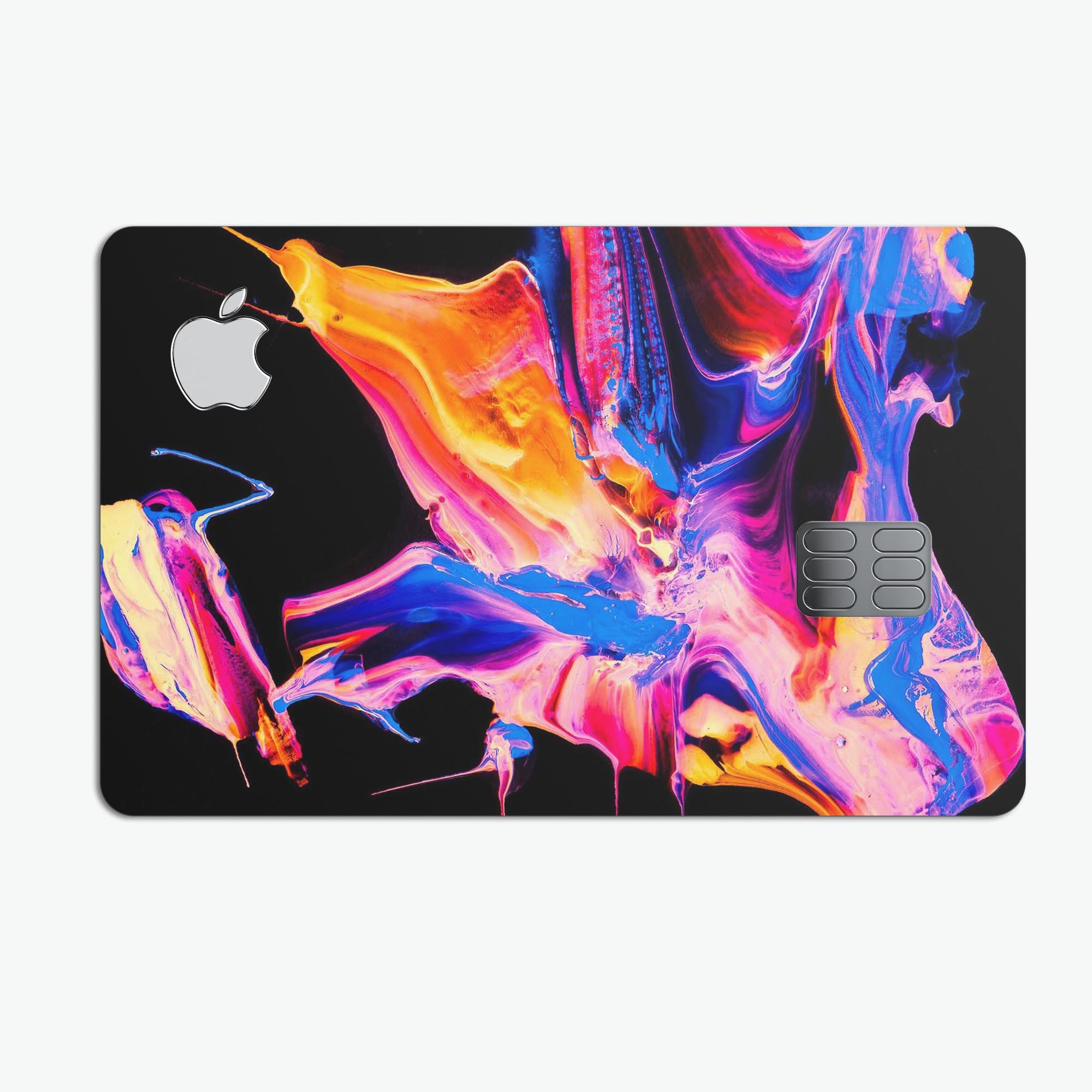 Liquid Abstract Paint V4 skin for Apple Card, showcasing premium vinyl design with ultra-gloss finish.