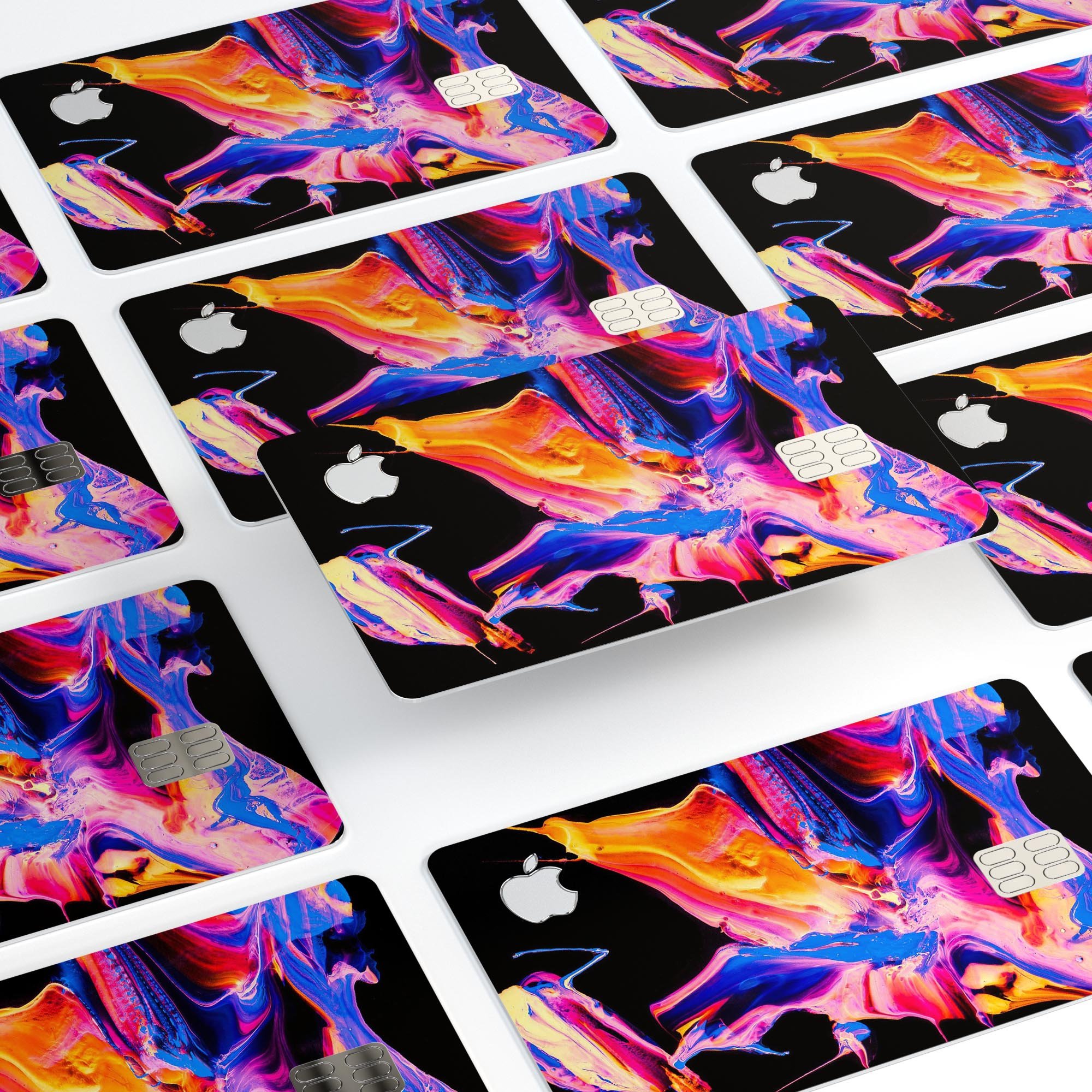 Liquid Abstract Paint V4 skin for Apple Card, showcasing premium vinyl design with ultra-gloss finish.