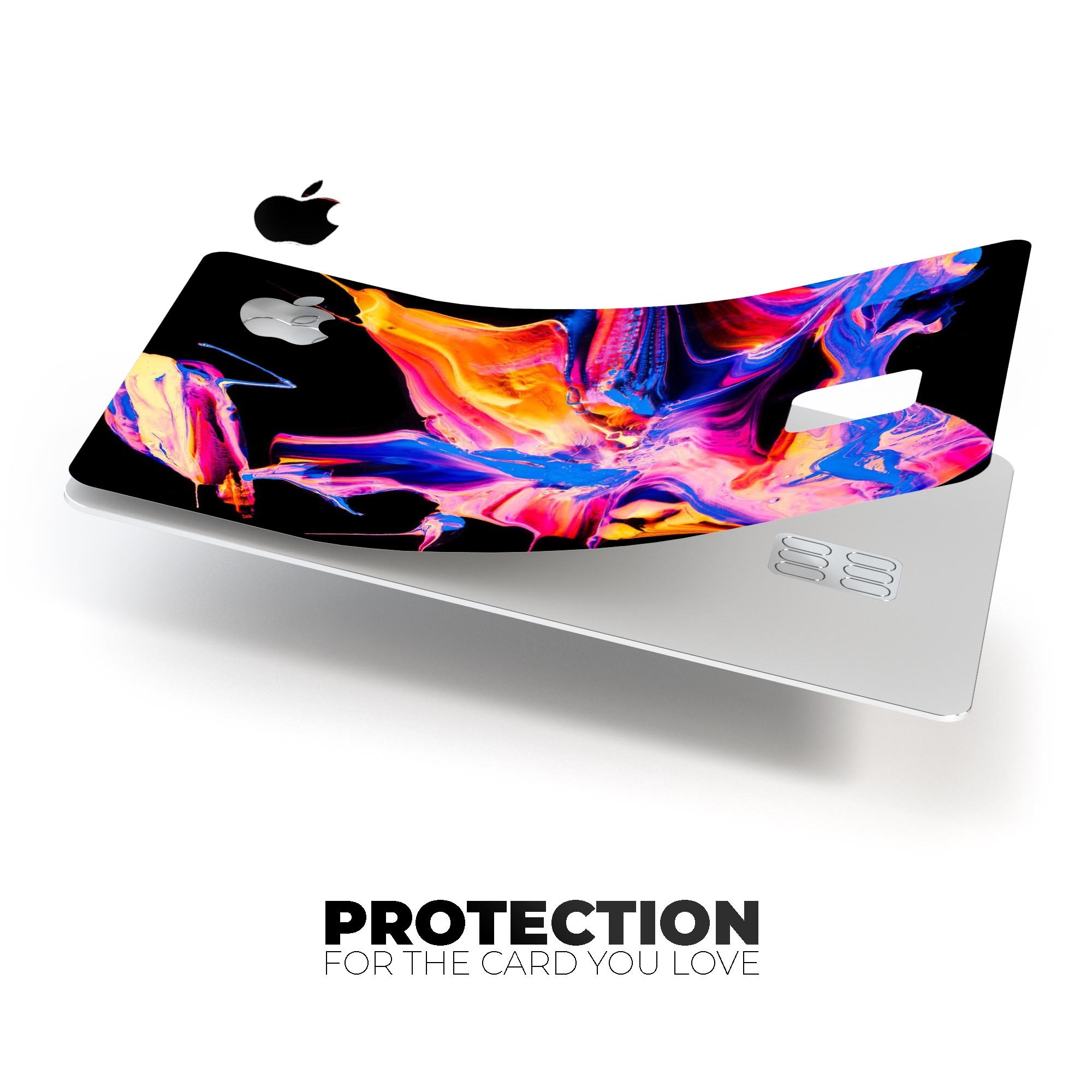 Liquid Abstract Paint V4 skin for Apple Card, showcasing premium vinyl design with ultra-gloss finish.