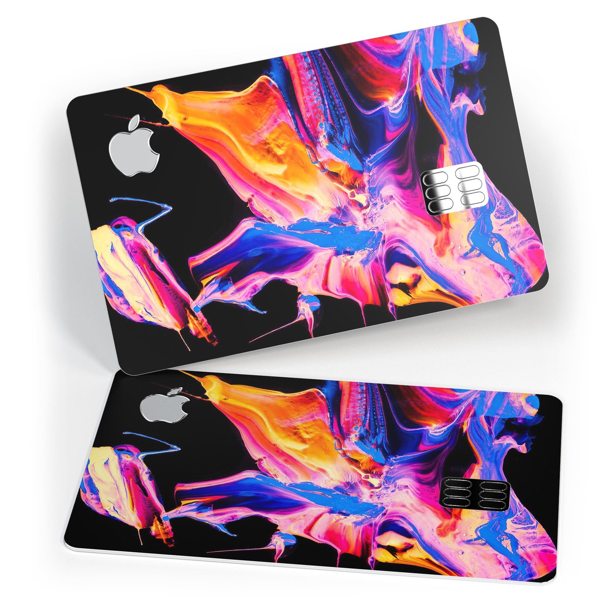 Liquid Abstract Paint V4 skin for Apple Card, showcasing premium vinyl design with ultra-gloss finish.