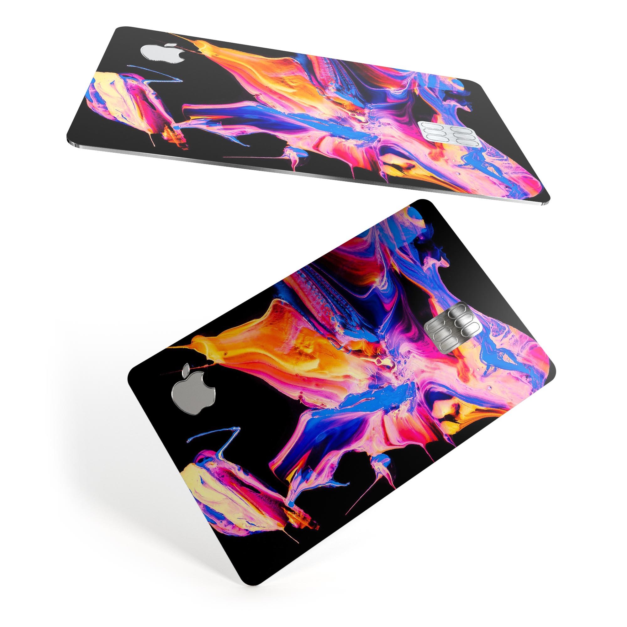 Liquid Abstract Paint V4 skin for Apple Card, showcasing premium vinyl design with ultra-gloss finish.