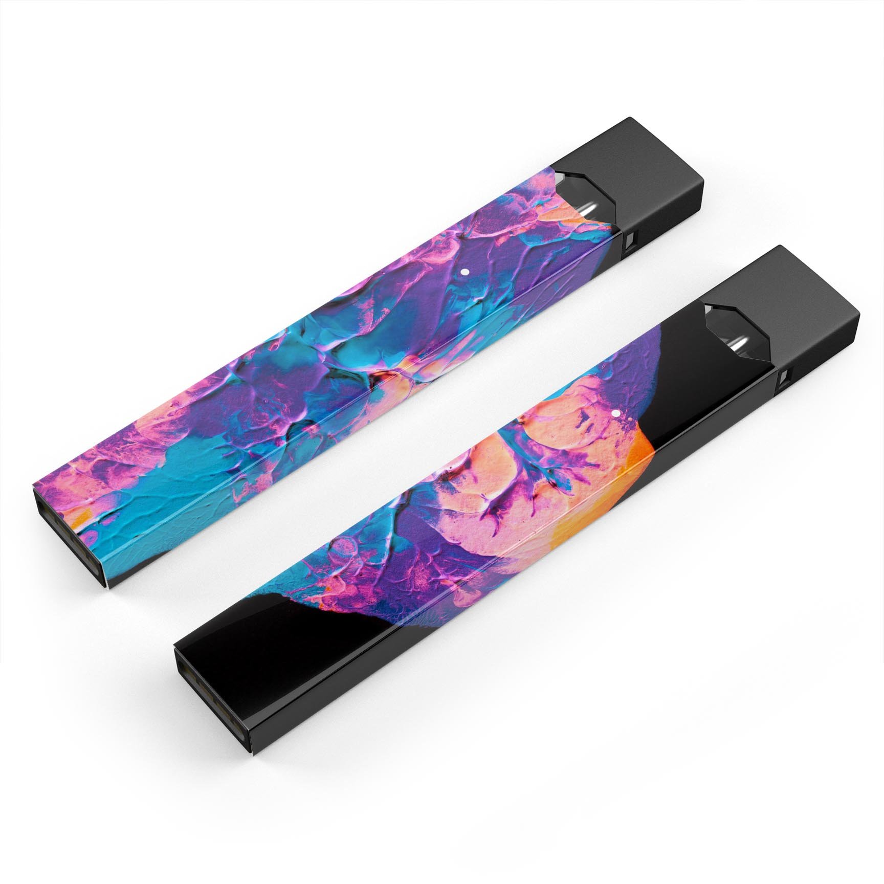 Liquid Abstract Paint V41 skin-wrap sticker for JUUL device, featuring vibrant abstract design and protective lamination.