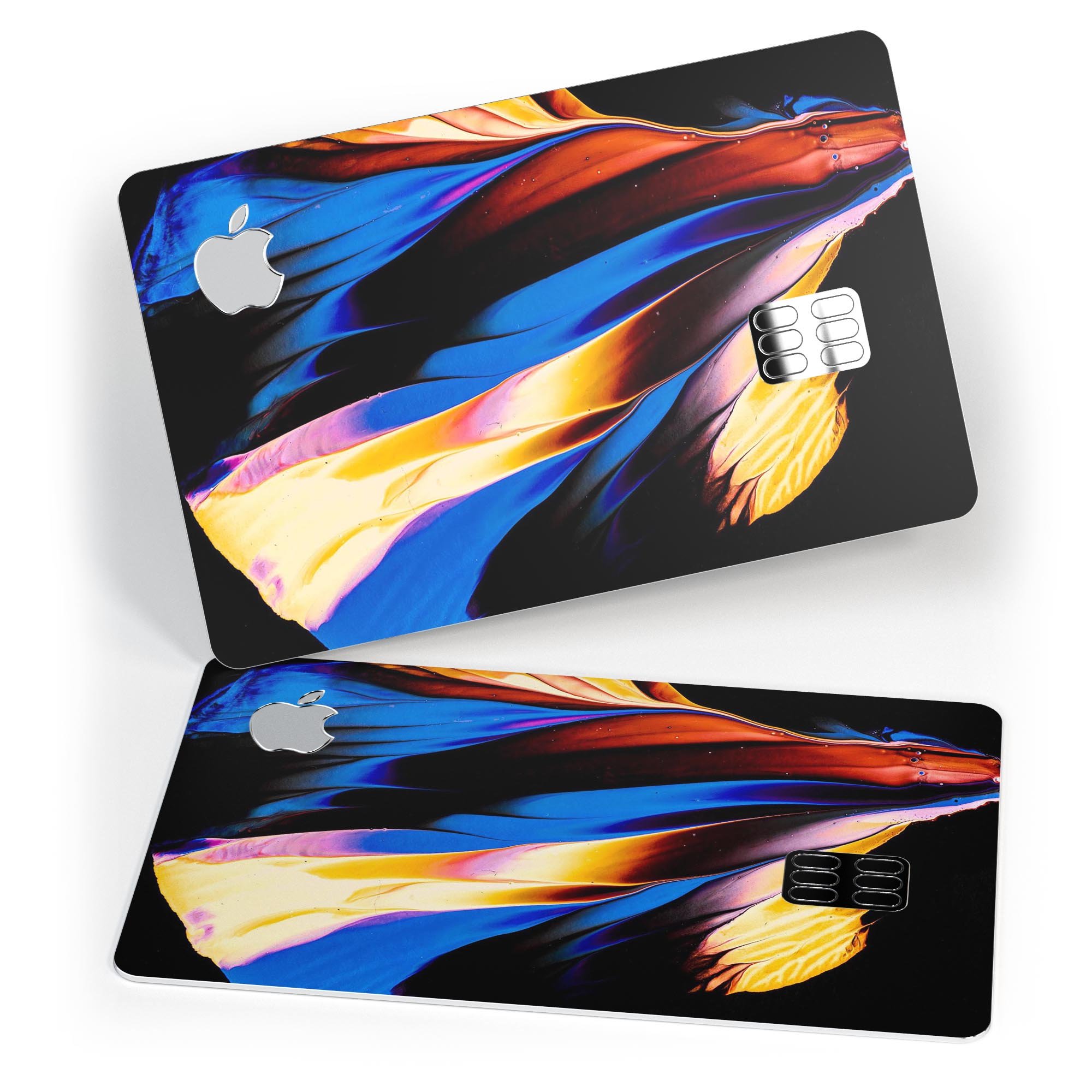 Liquid Abstract Paint V42 skin for Apple Card, showcasing premium vinyl design with ultra-gloss finish.