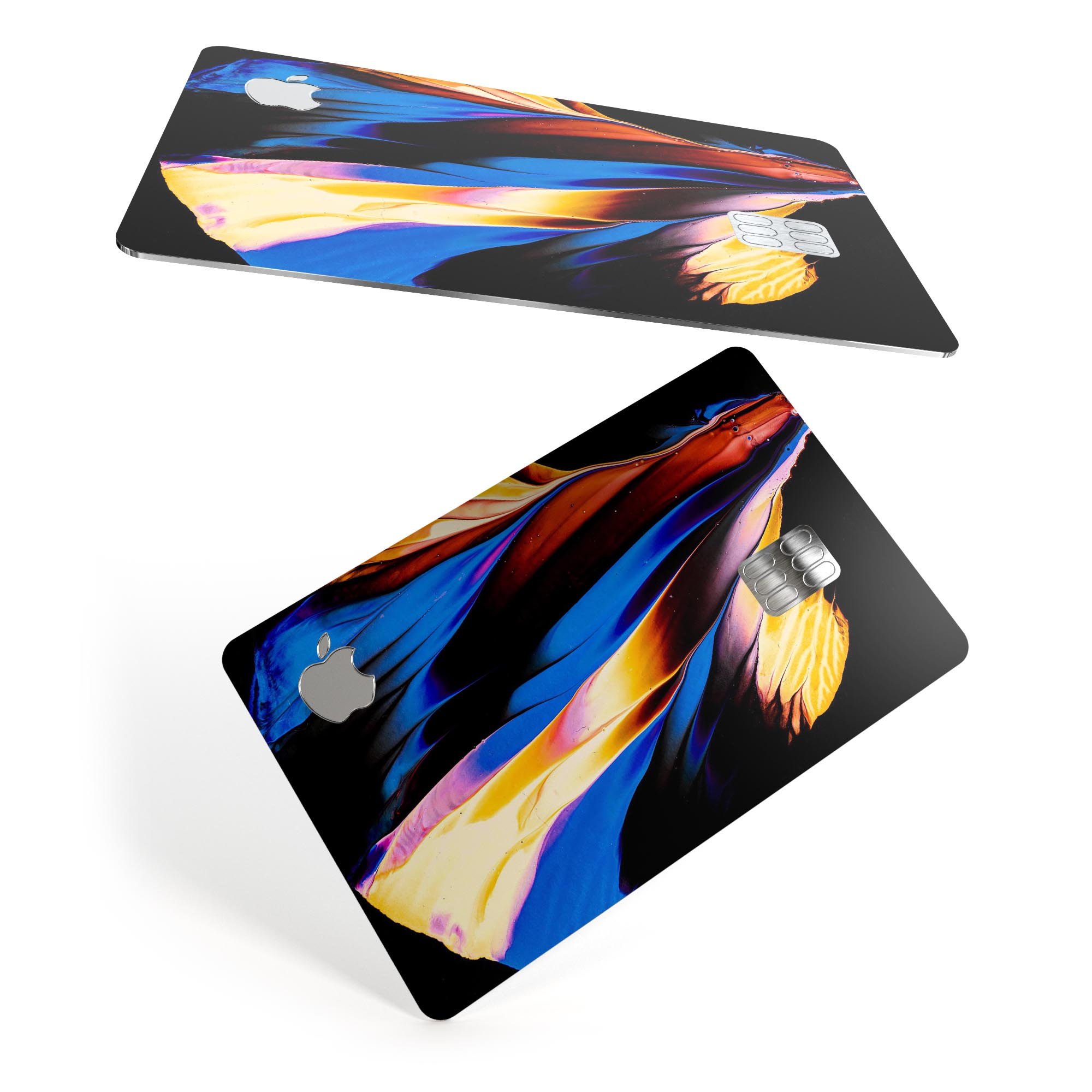 Liquid Abstract Paint V42 skin for Apple Card, showcasing premium vinyl design with ultra-gloss finish.