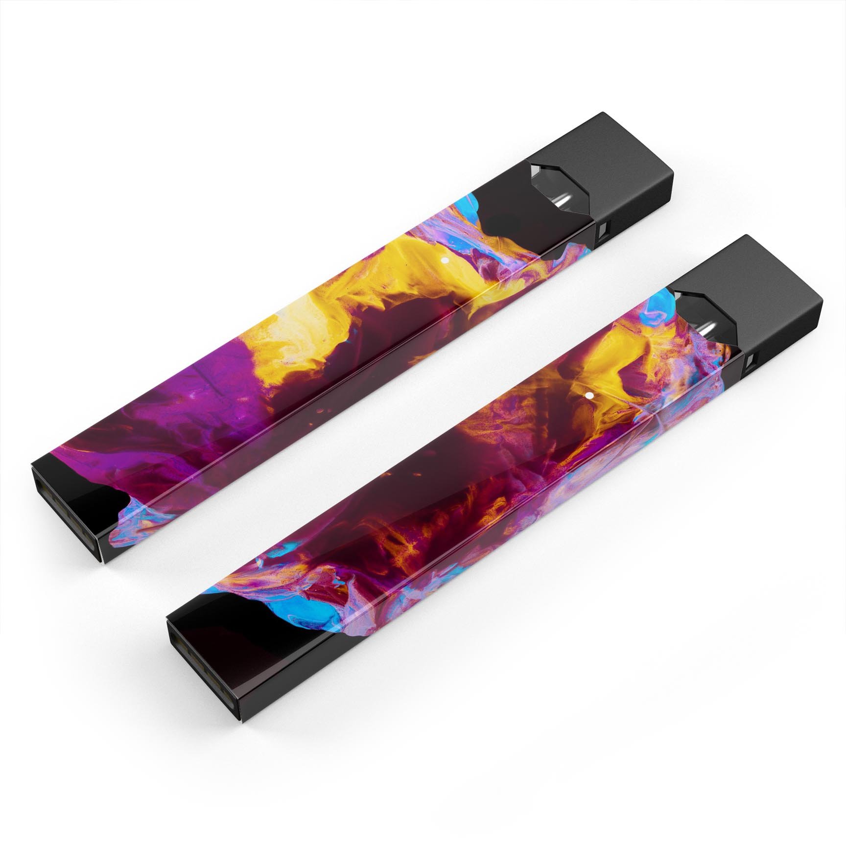 Liquid Abstract Paint V45 skin-wrap sticker designed for JUUL vaping device, showcasing vibrant abstract design and protective features.