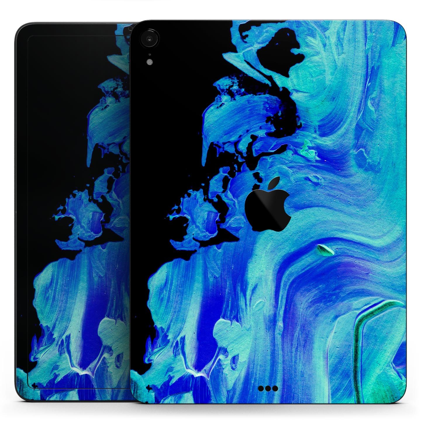 Liquid Abstract Paint V46 skin decal for Apple iPad, showcasing vibrant colors and a sleek design.