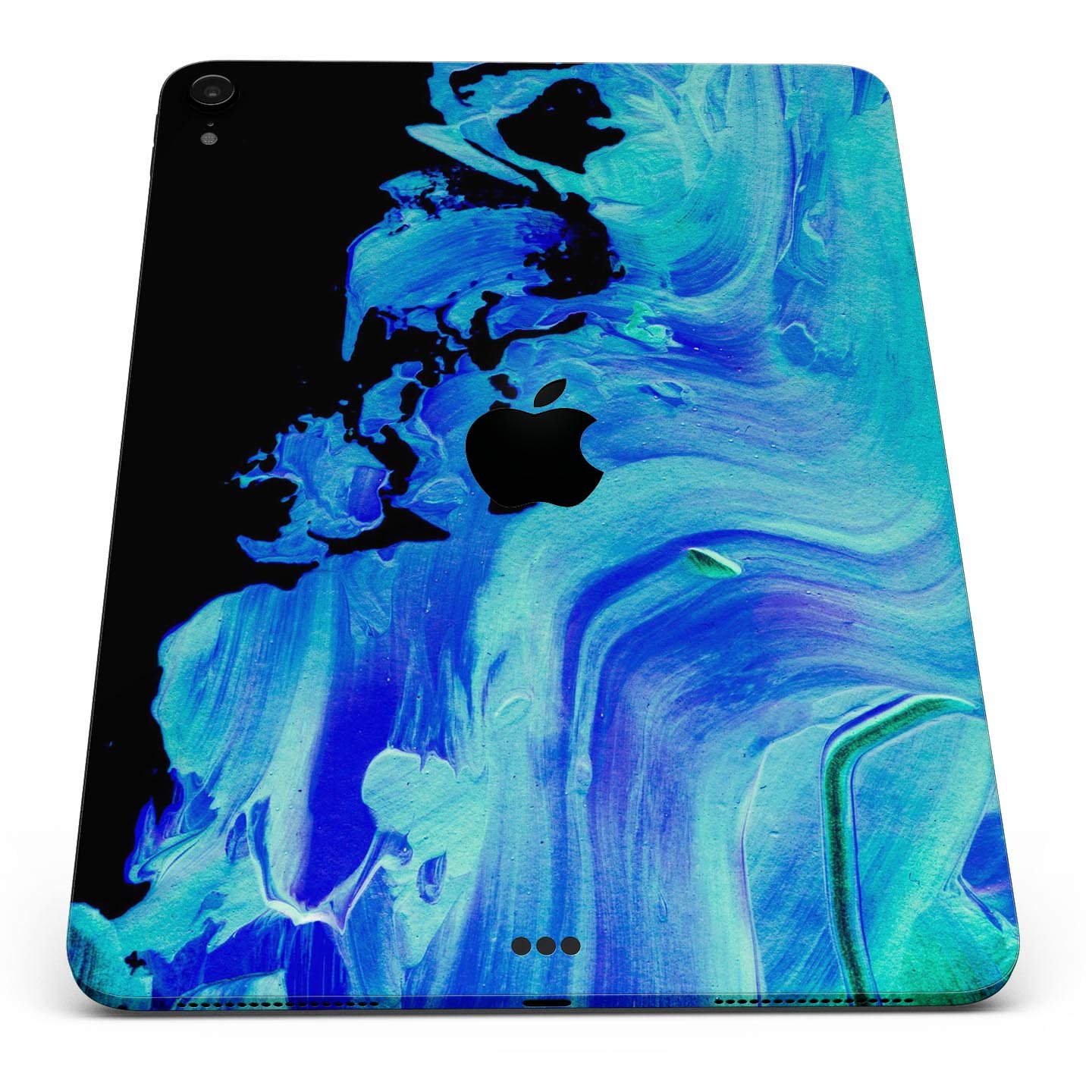 Liquid Abstract Paint V46 skin decal for Apple iPad, showcasing vibrant colors and a sleek design.