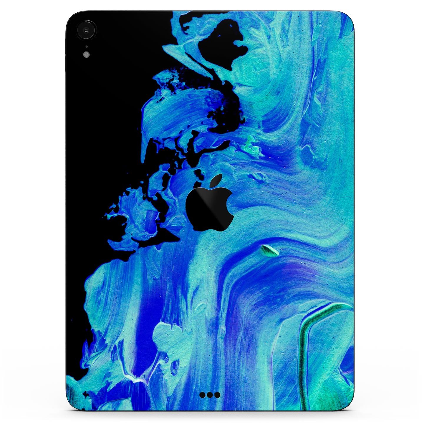 Liquid Abstract Paint V46 skin decal for Apple iPad, showcasing vibrant colors and a sleek design.