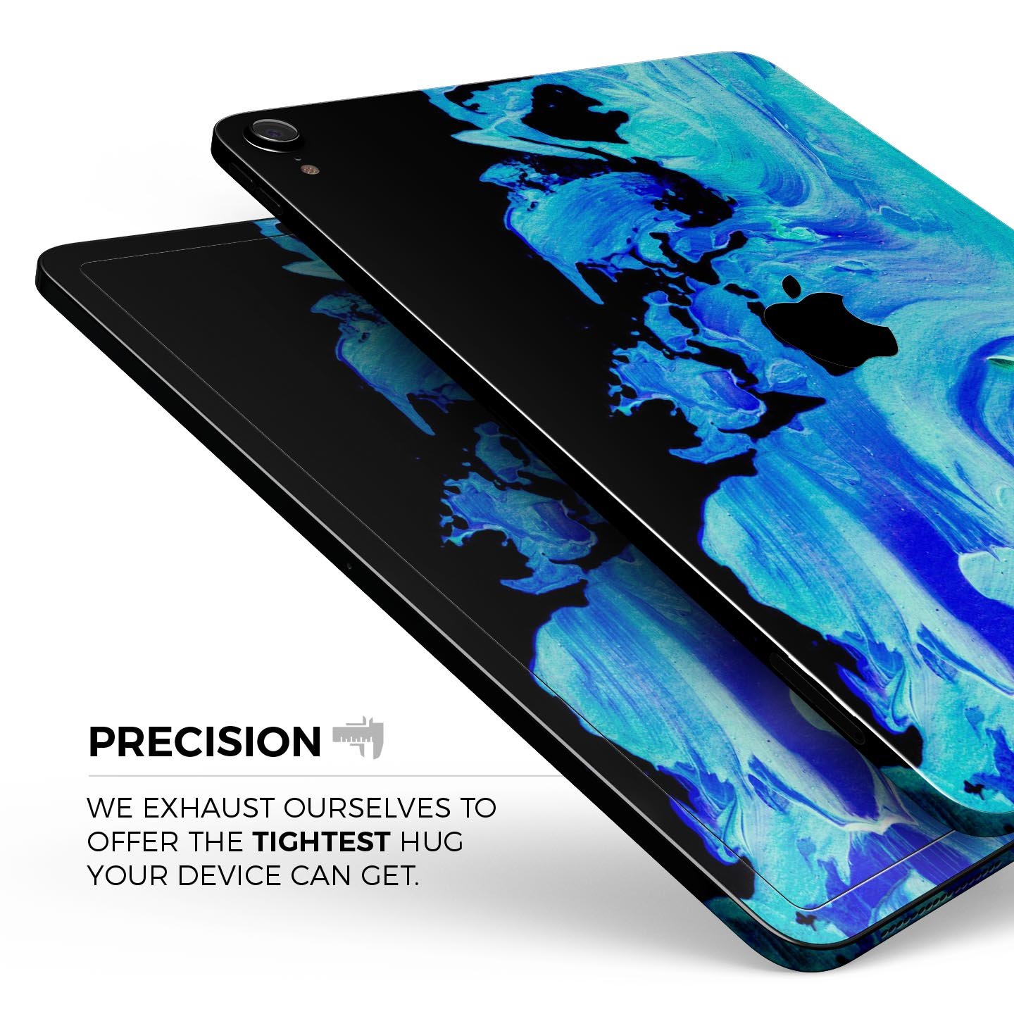 Liquid Abstract Paint V46 skin decal for Apple iPad, showcasing vibrant colors and a sleek design.