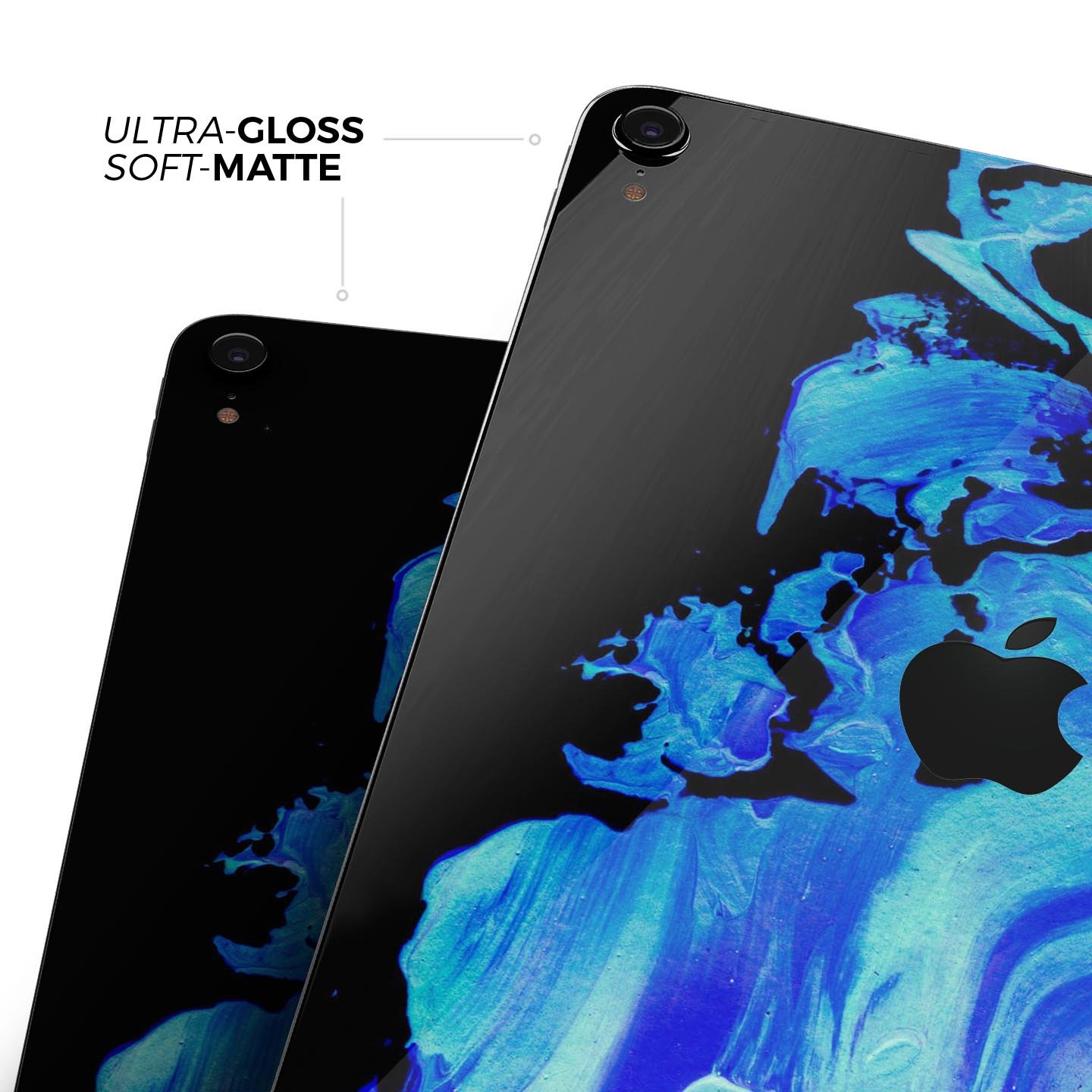 Liquid Abstract Paint V46 skin decal for Apple iPad, showcasing vibrant colors and a sleek design.