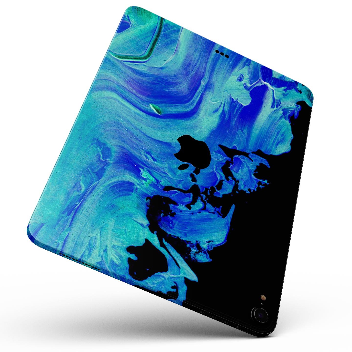 Liquid Abstract Paint V46 skin decal for Apple iPad, showcasing vibrant colors and a sleek design.