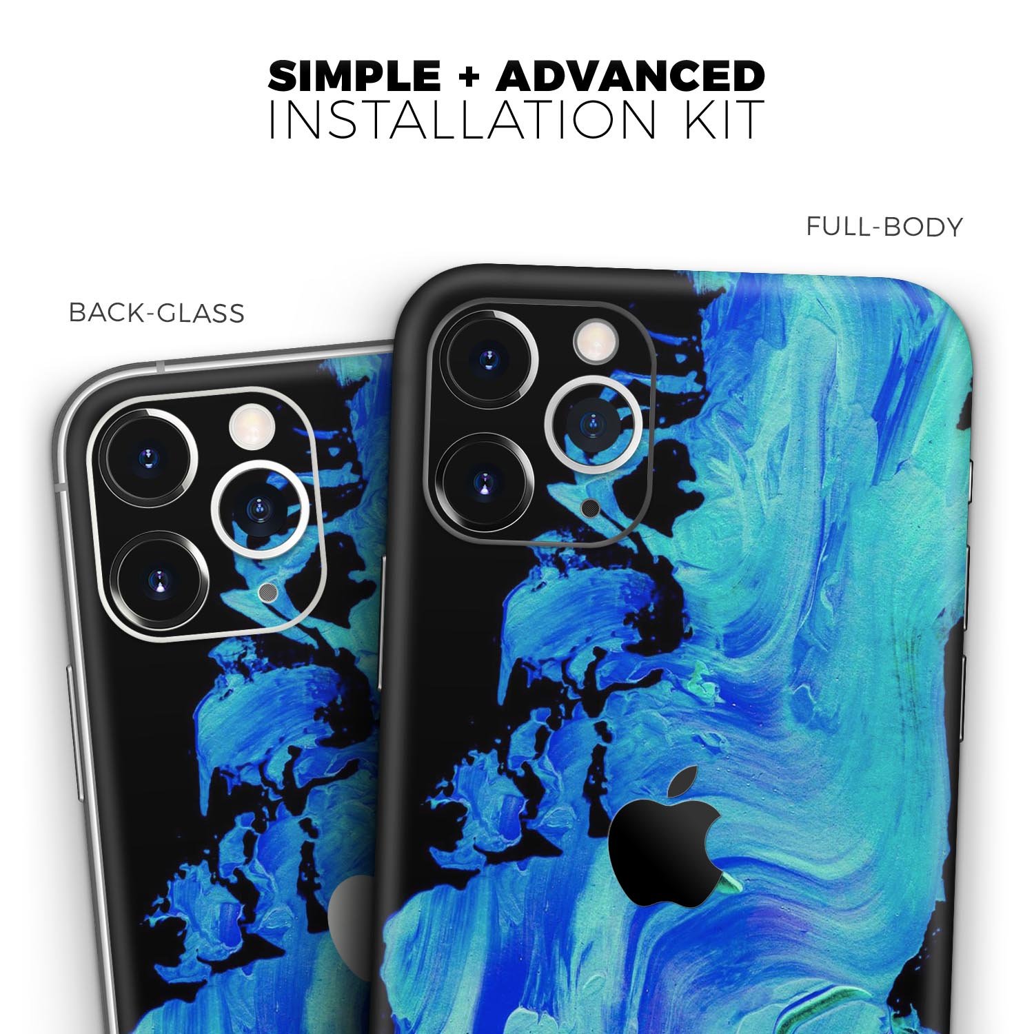 Liquid Abstract Paint V46 skin for Apple iPhone, showcasing vibrant colors and a sleek design.