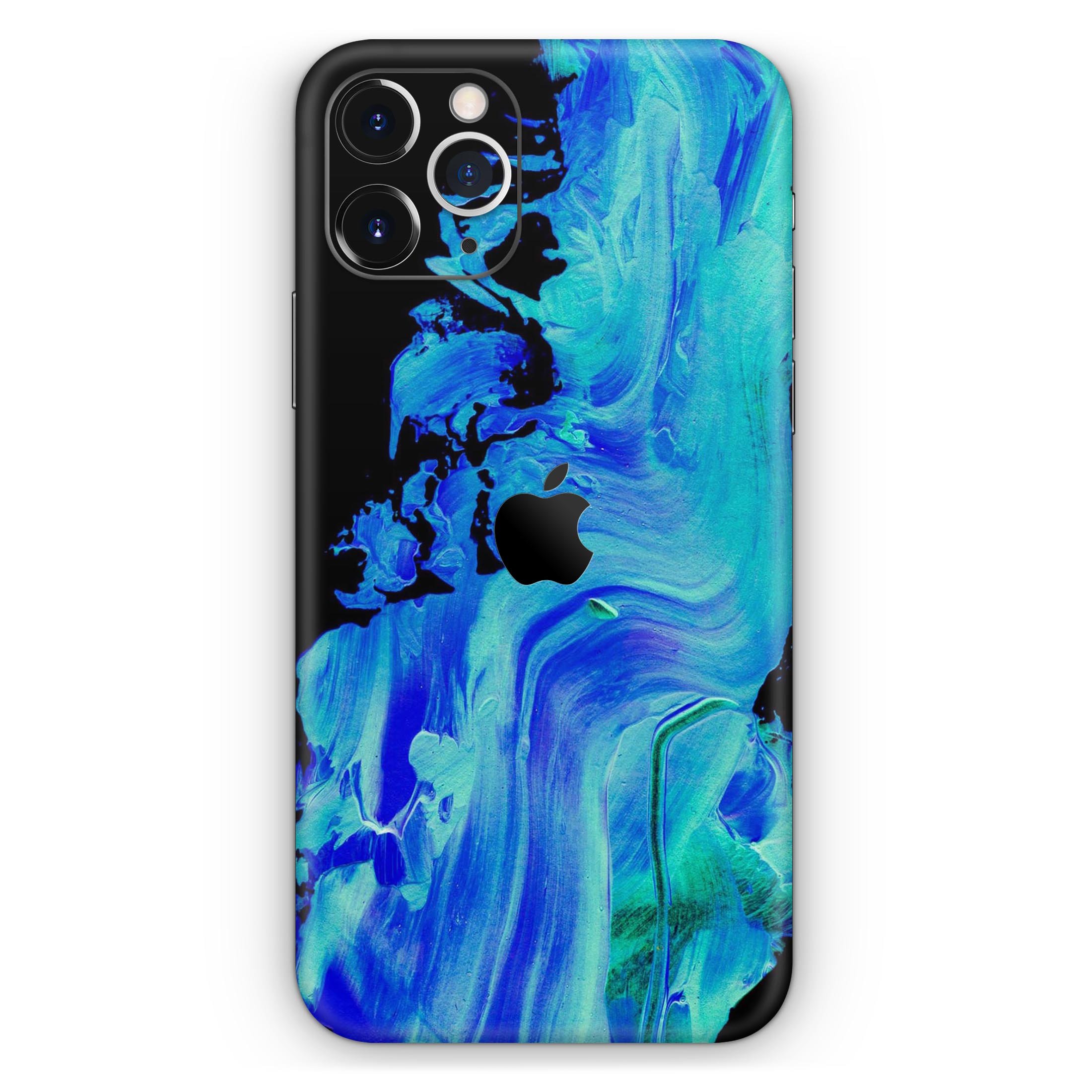 Liquid Abstract Paint V46 skin for Apple iPhone, showcasing vibrant colors and a sleek design.