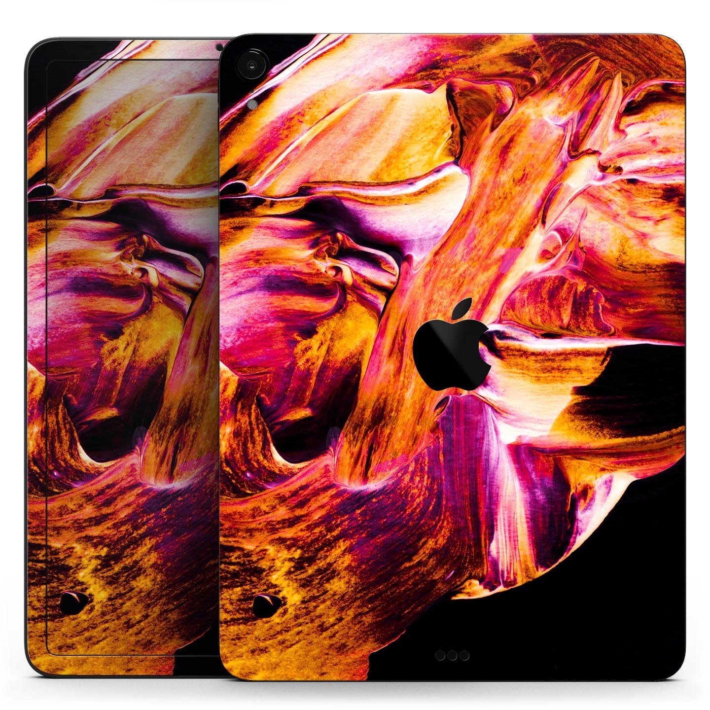 Liquid Abstract Paint V47 skin decal for Apple iPad, showcasing vibrant colors and premium 3M material.