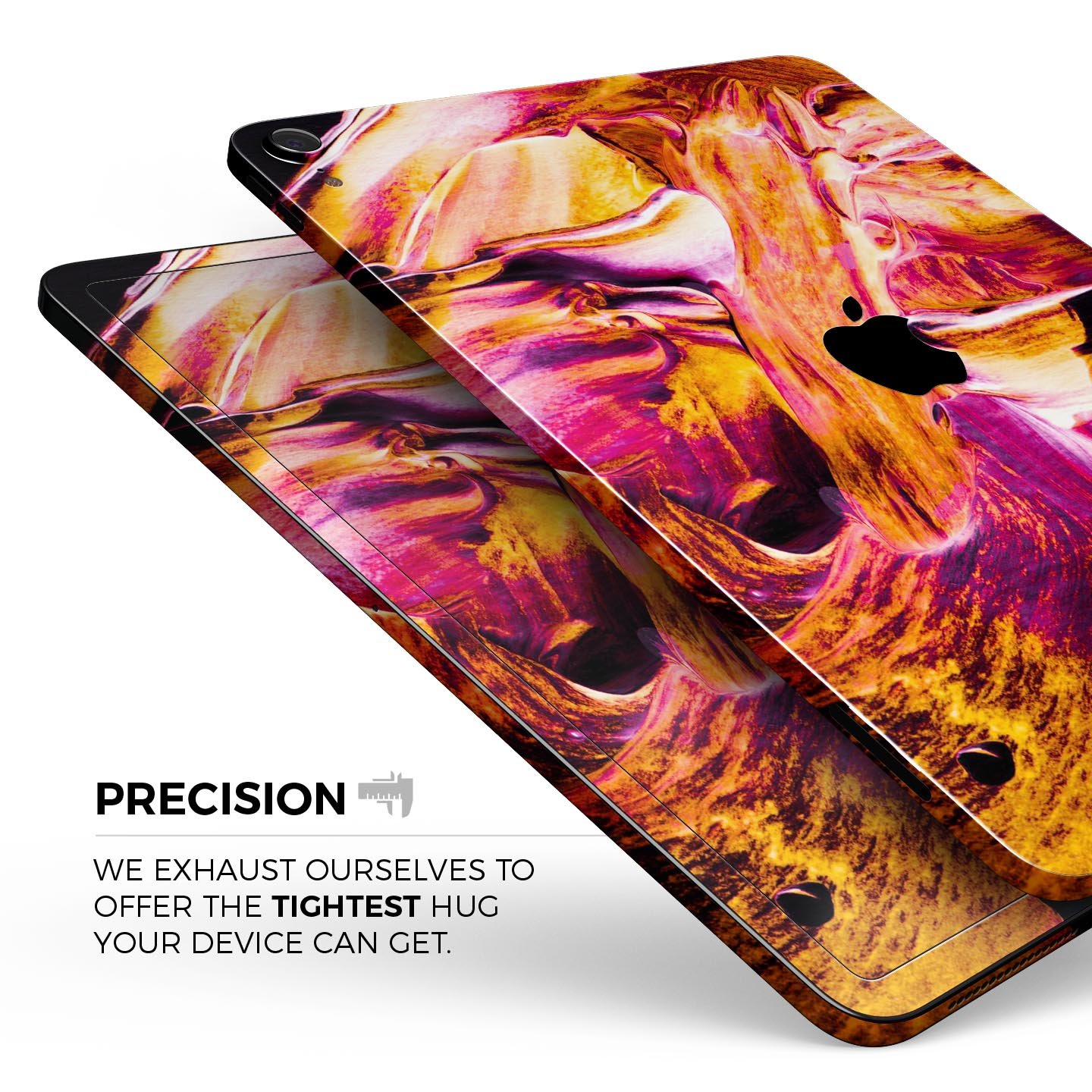 Liquid Abstract Paint V47 skin decal for Apple iPad, showcasing vibrant colors and premium 3M material.