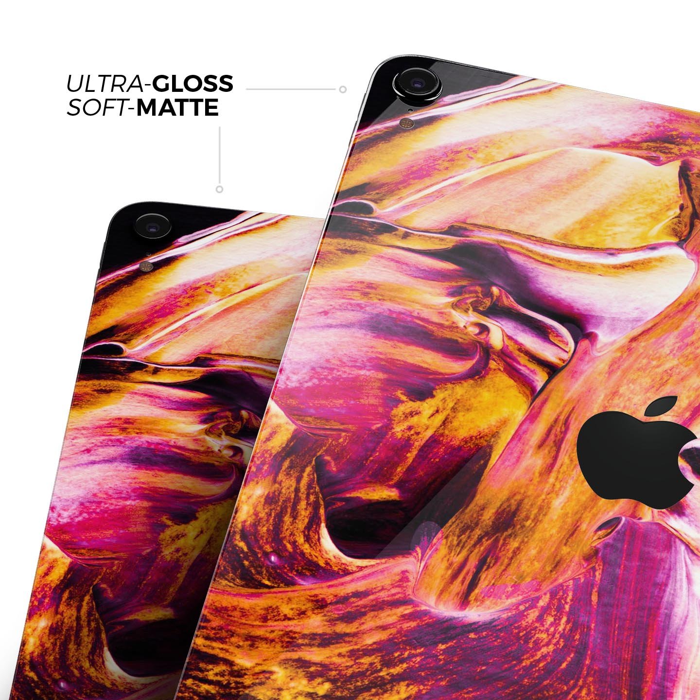 Liquid Abstract Paint V47 skin decal for Apple iPad, showcasing vibrant colors and premium 3M material.