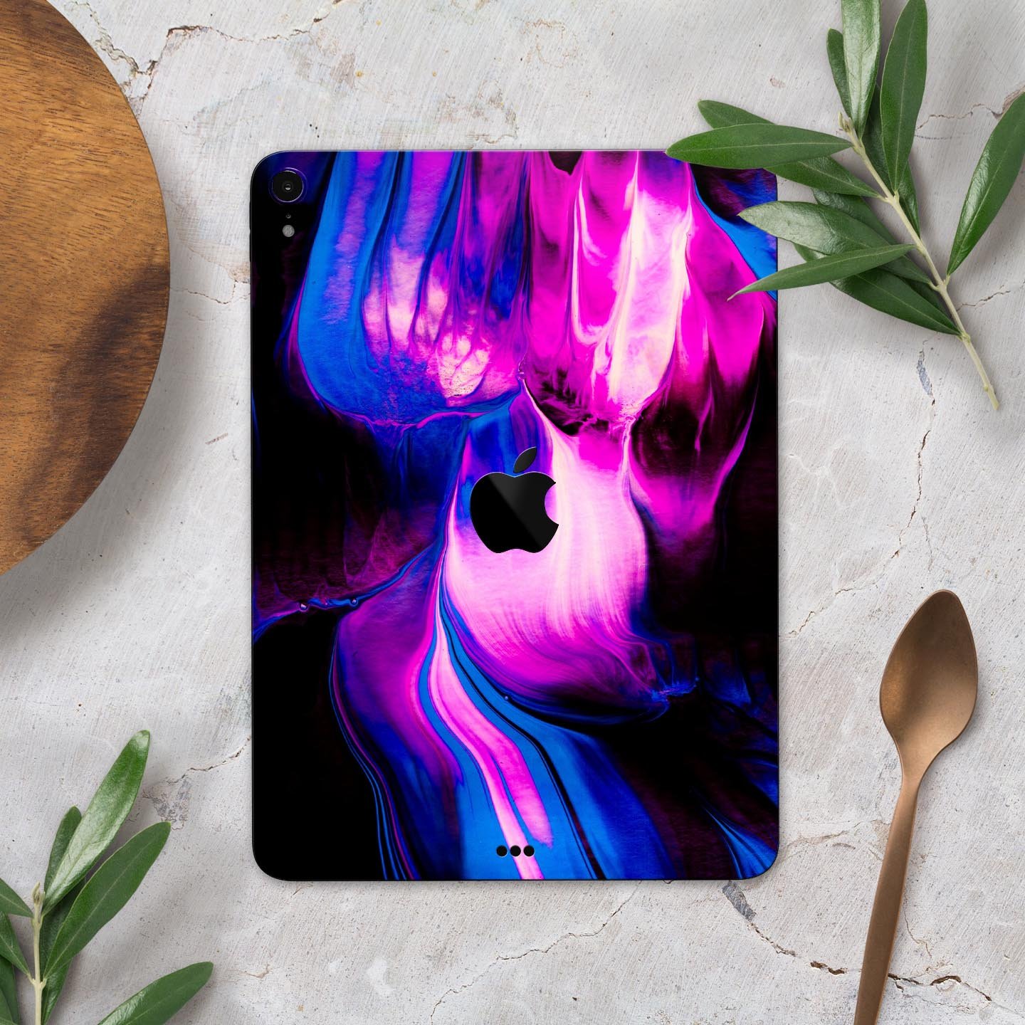 Liquid Abstract Paint V49 skin decal for Apple iPad, showcasing vibrant abstract design and premium 3M material.