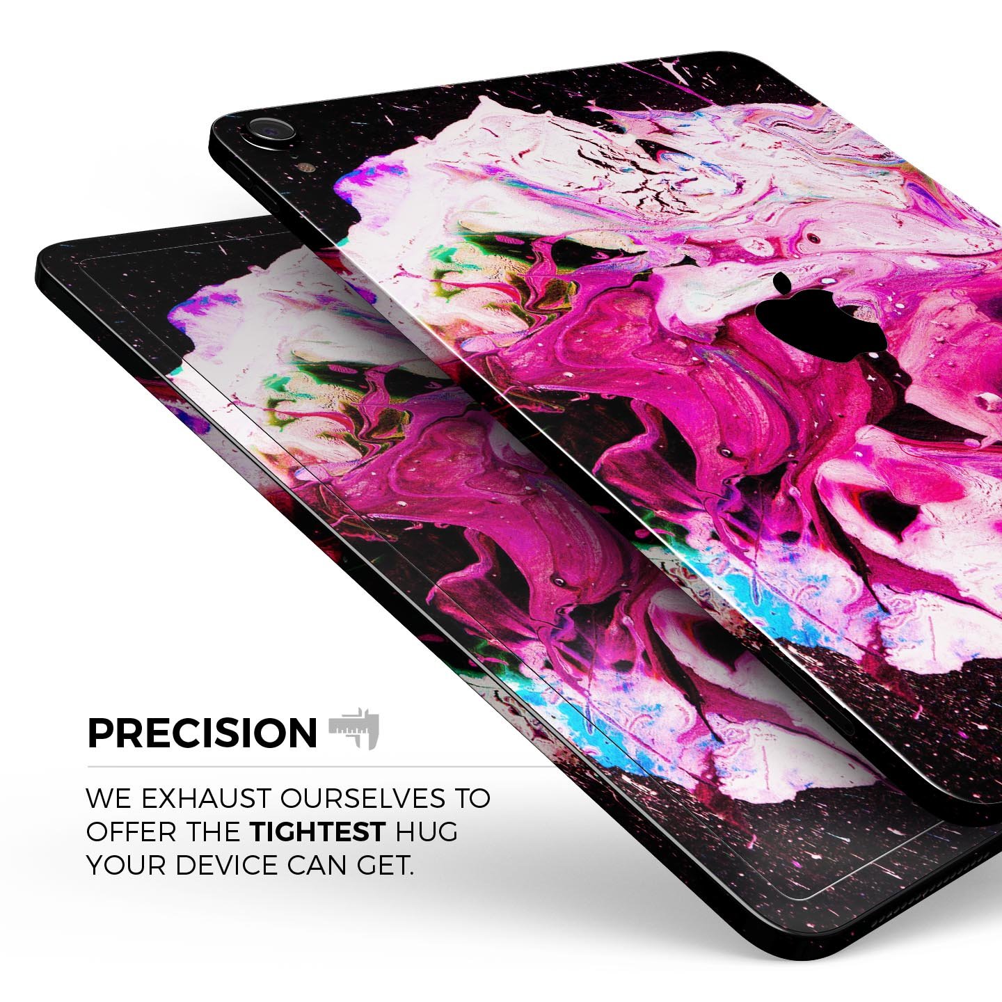 Liquid Abstract Paint V5 skin decal for Apple iPad Pro, showcasing vibrant colors and a sleek design for full body protection.