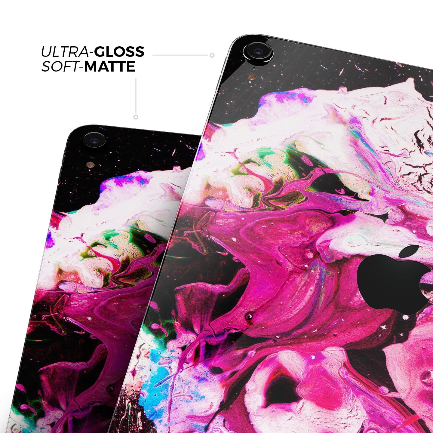 Liquid Abstract Paint V5 skin decal for Apple iPad Pro, showcasing vibrant colors and a sleek design for full body protection.