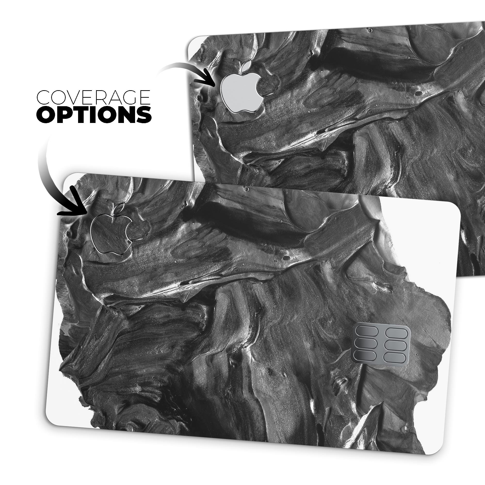 Liquid Abstract Paint V55 skin kit for Apple Card, showcasing premium vinyl design with bubble-free installation and stylish finishes.